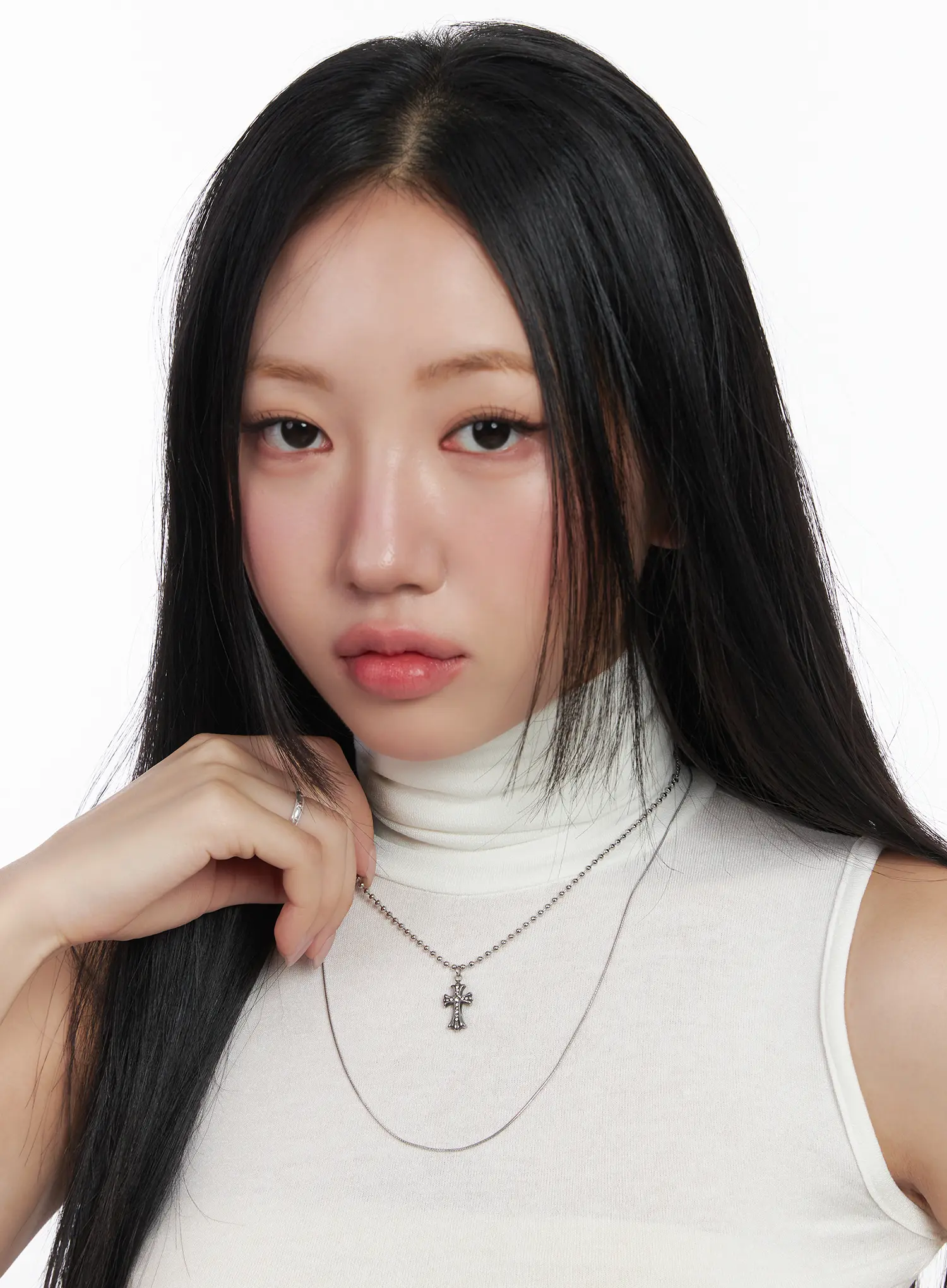 Layered Geometric Pendant Necklace CD530 - Image 2