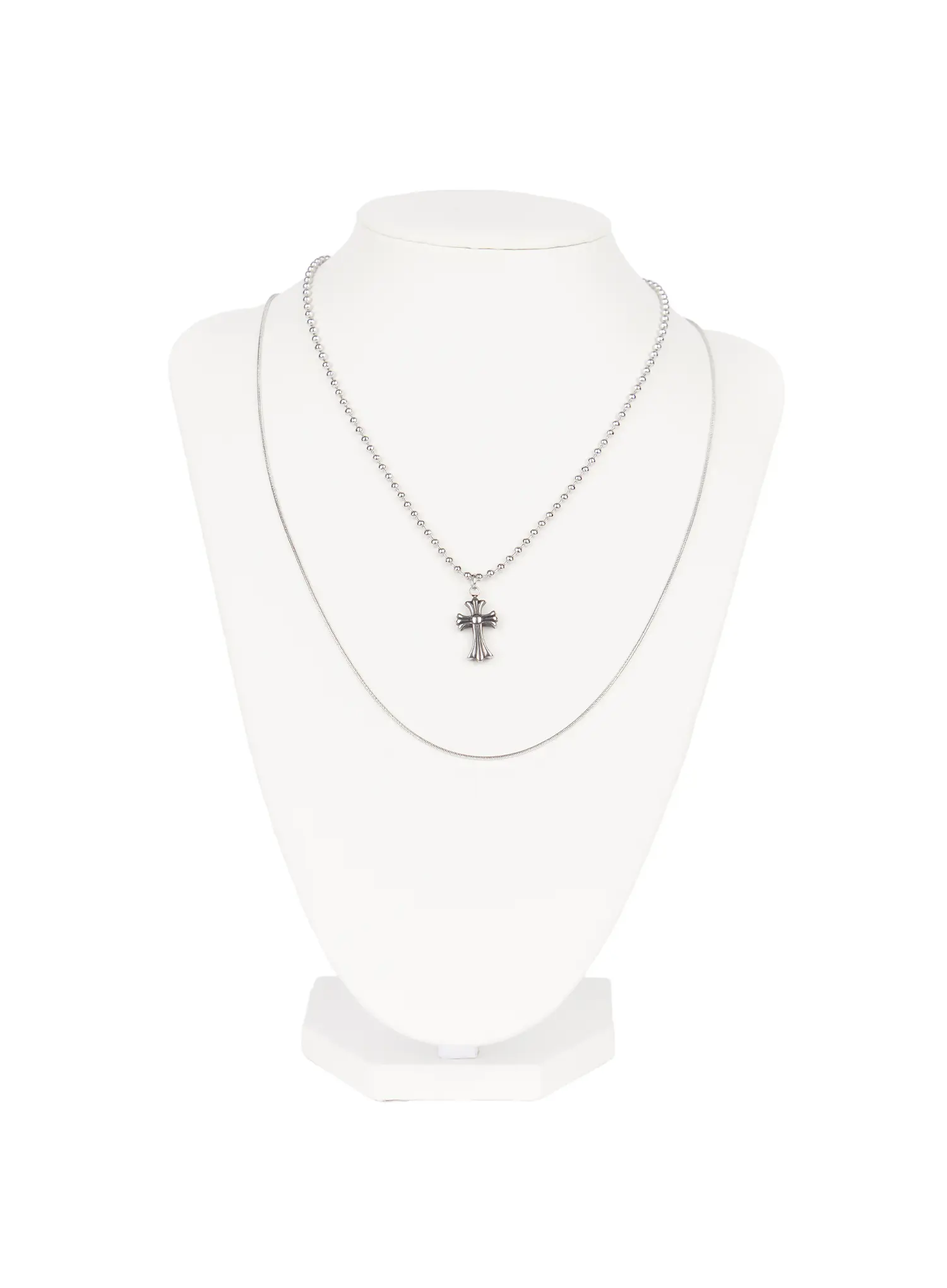 Layered Geometric Pendant Necklace CD530 - Image 8