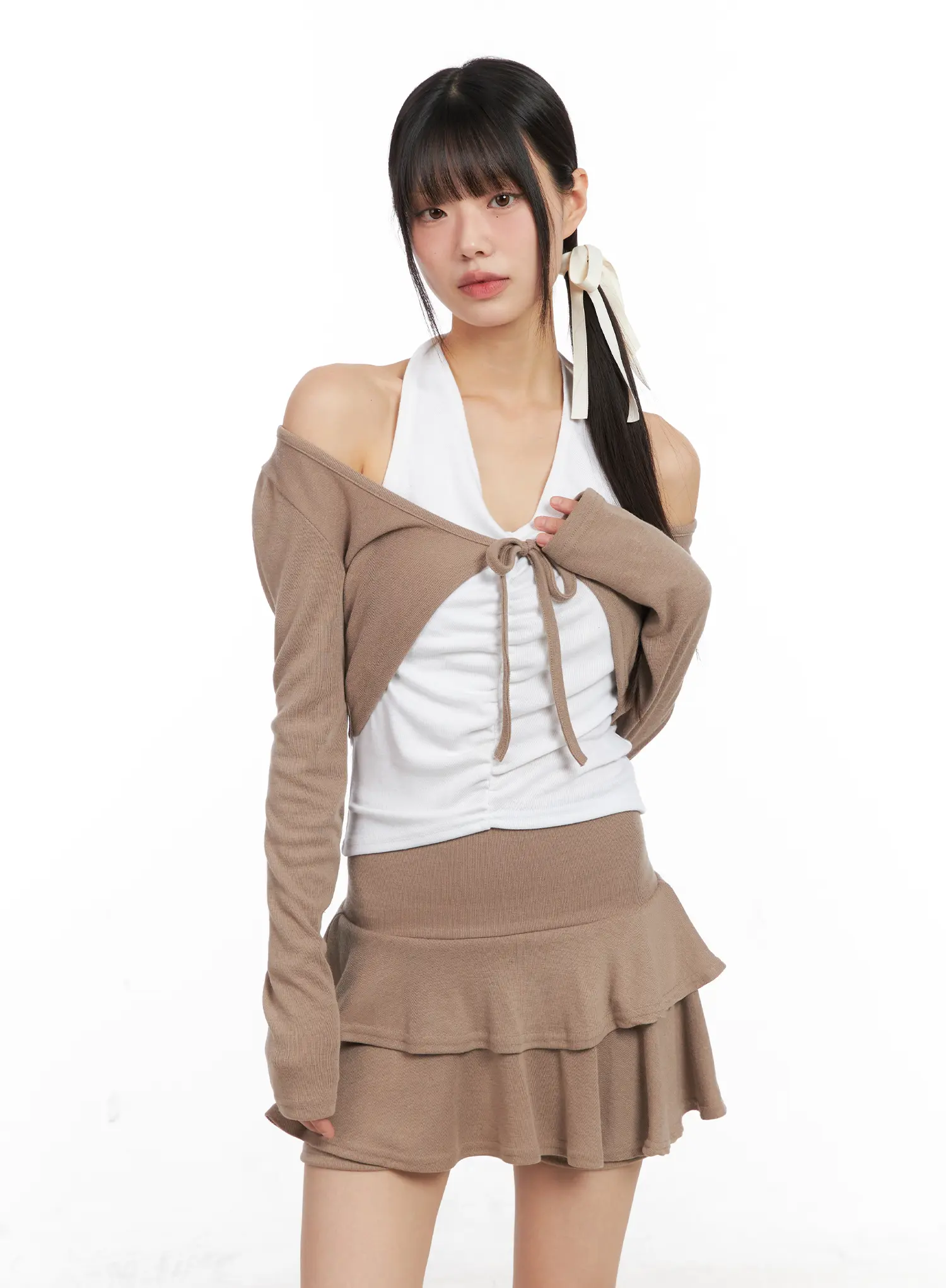 Layered Halter Cardigan CN520 - Image 5