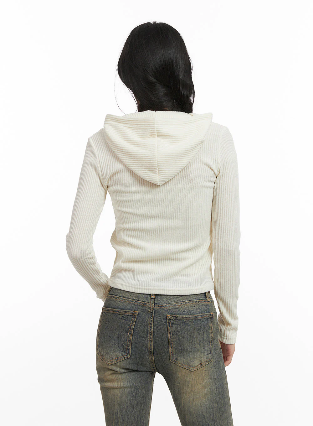 Layered Hooded Crop Top CN428 - Image 6