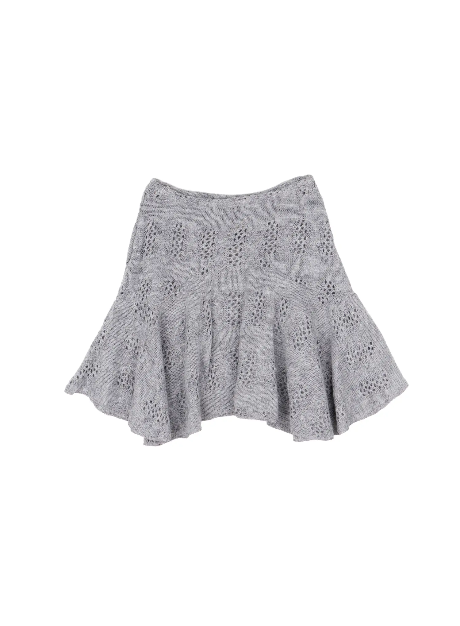 Layered Knit Flare Midi Skirt CD531 - Image 8