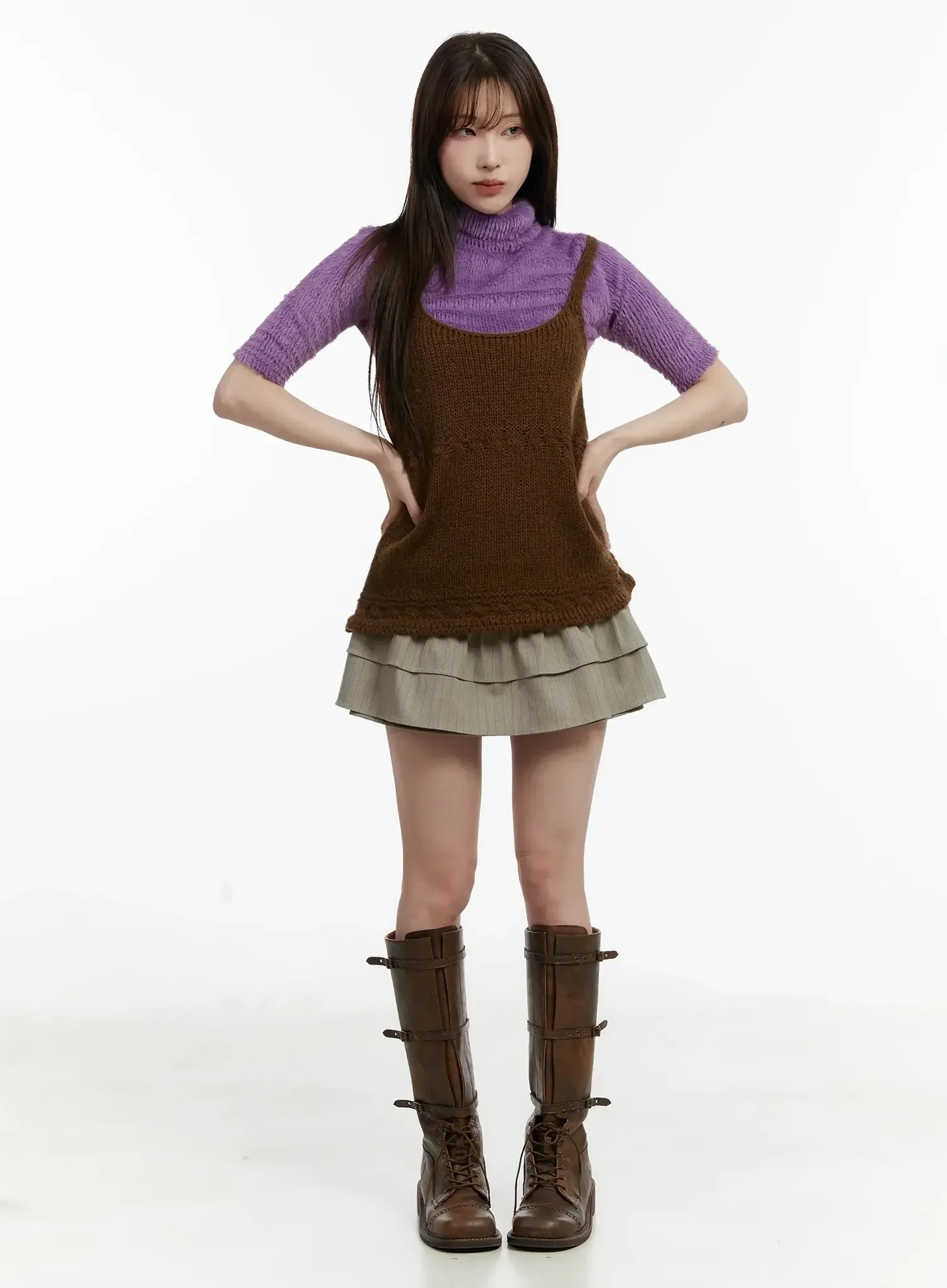 Layered Knit Top IJ521 - Image 4