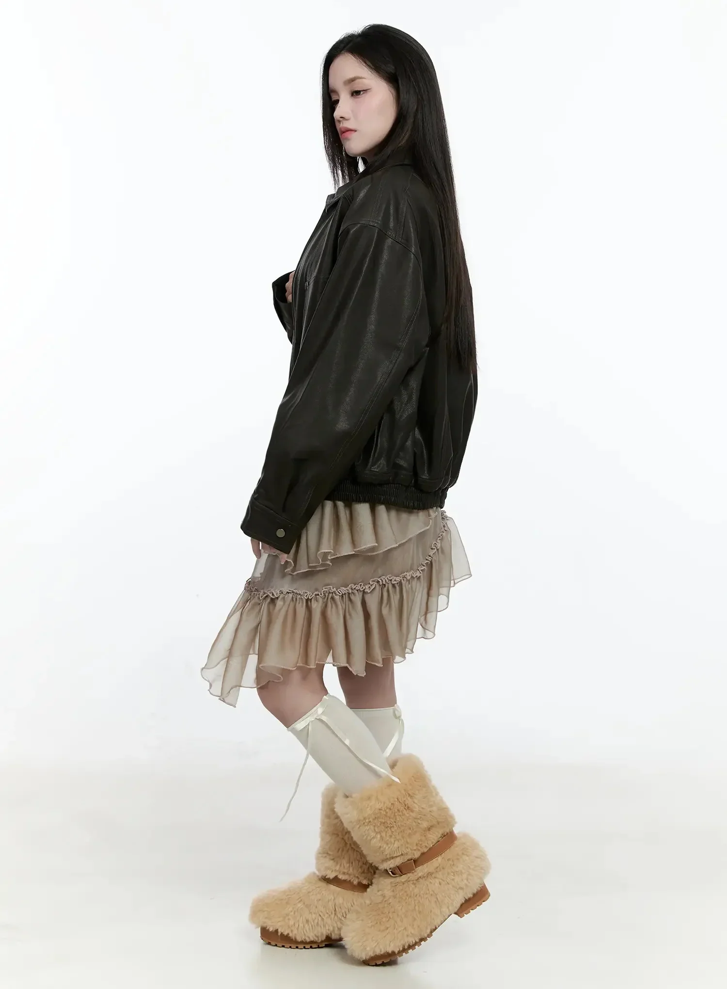Layered Midi Chiffon Skirt IO520 - Image 10