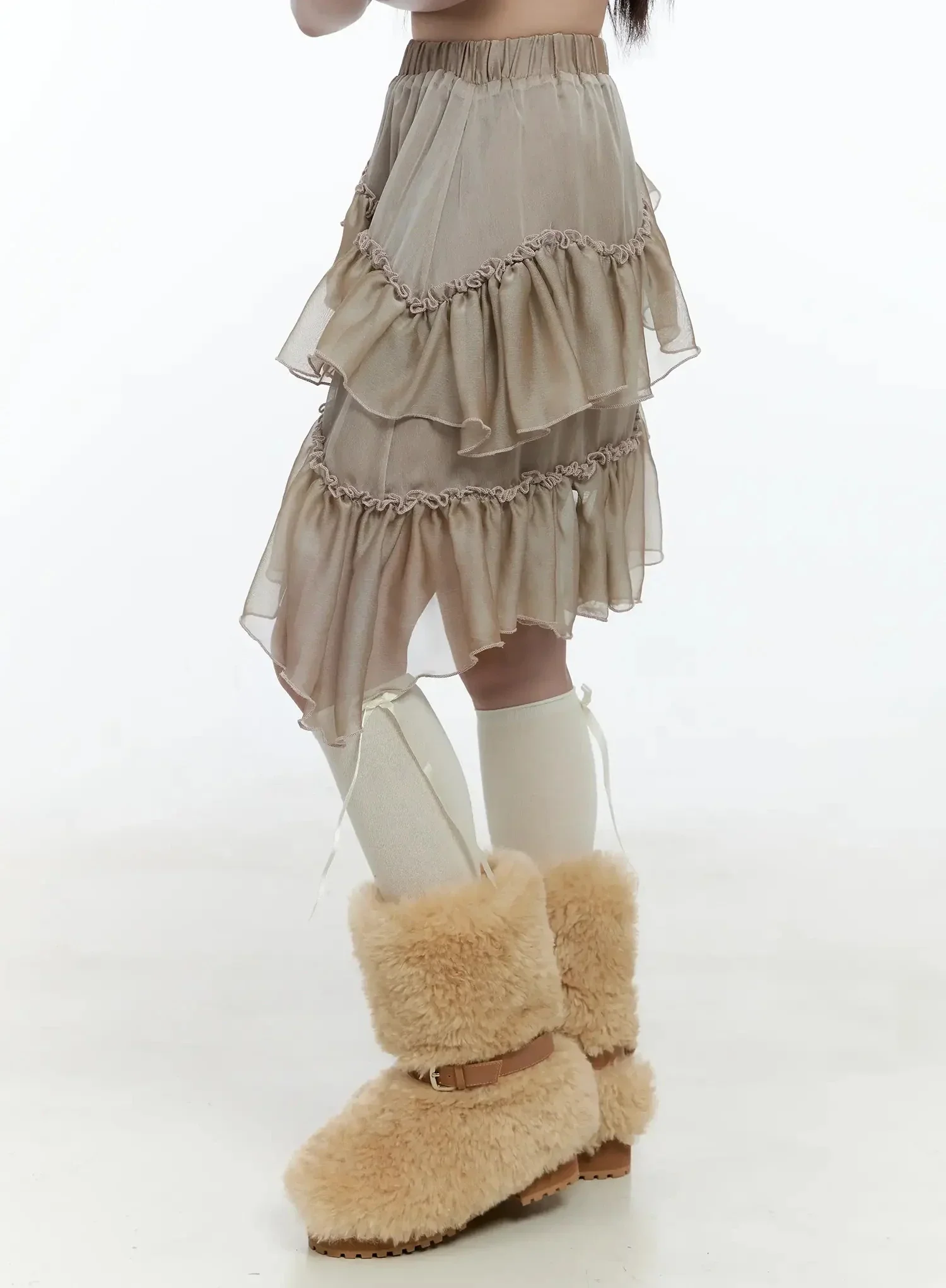Layered Midi Chiffon Skirt IO520 - Image 12