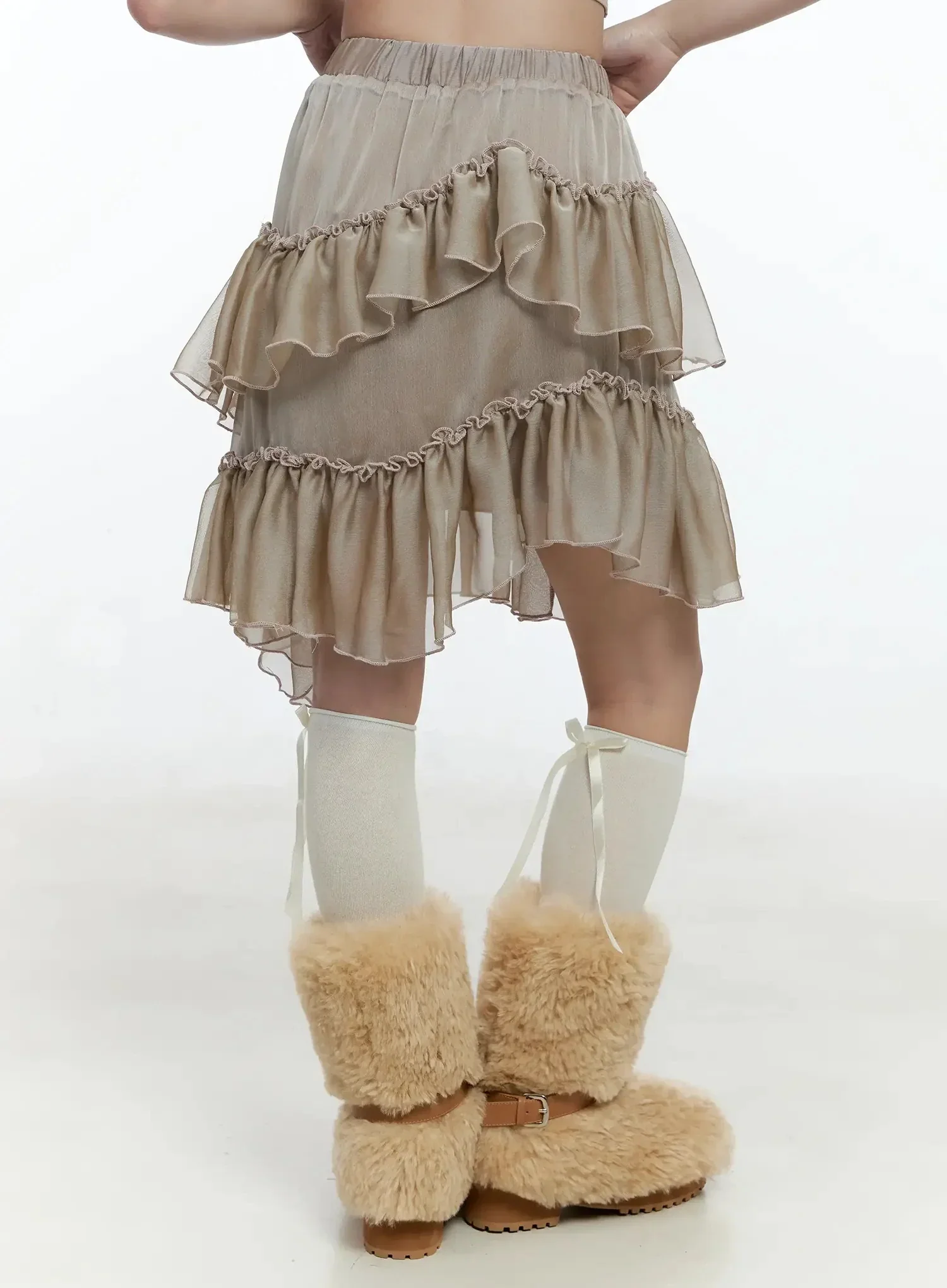 Layered Midi Chiffon Skirt IO520 - Image 13