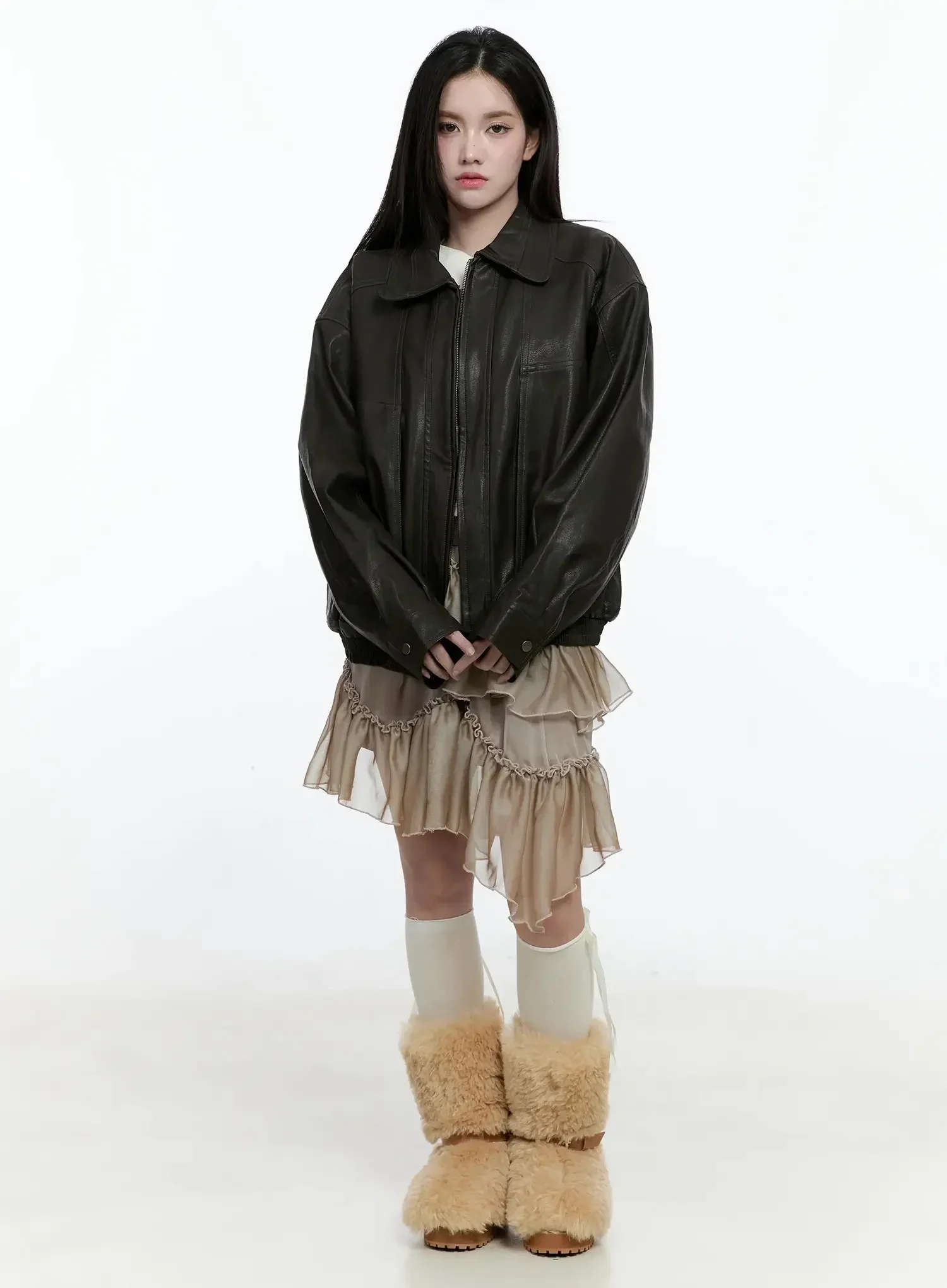 Layered Midi Chiffon Skirt IO520 - Image 9