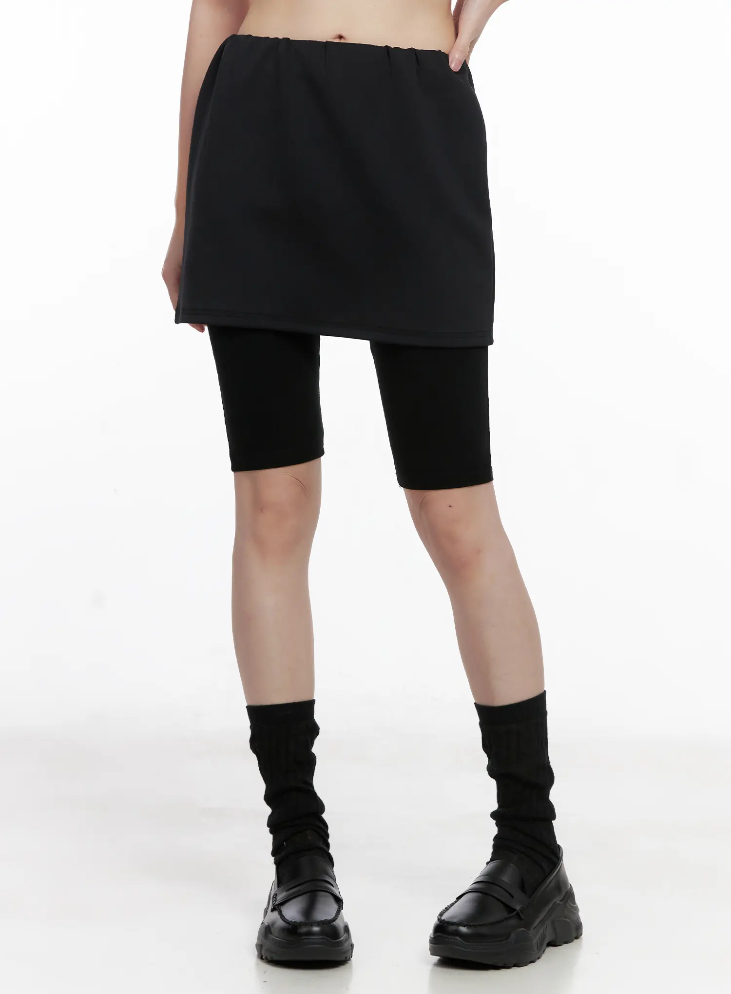 Layered Mini Skirt Leggings CG519