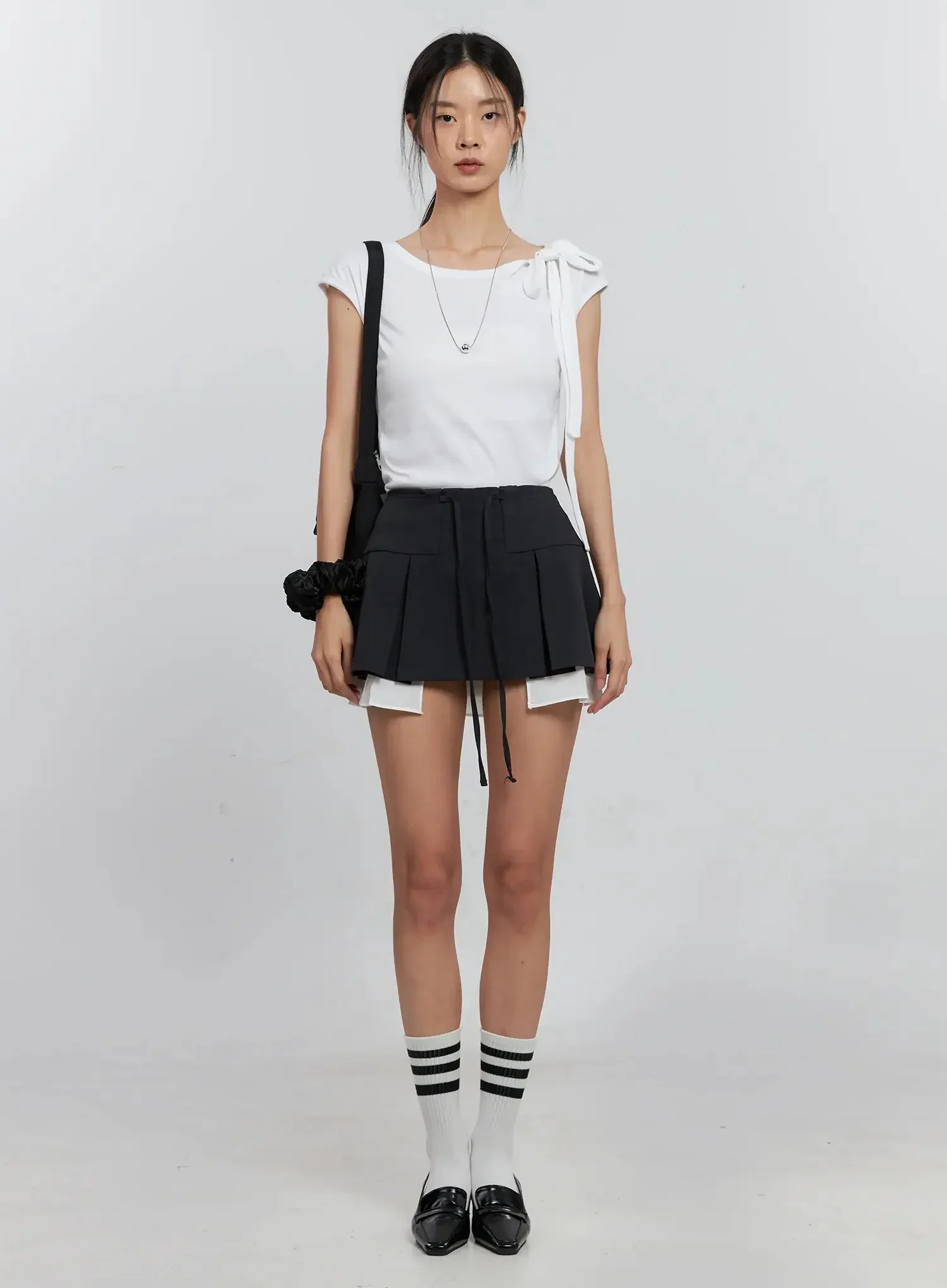 Layered Pleated Mini Skirt IS516 - Image 3