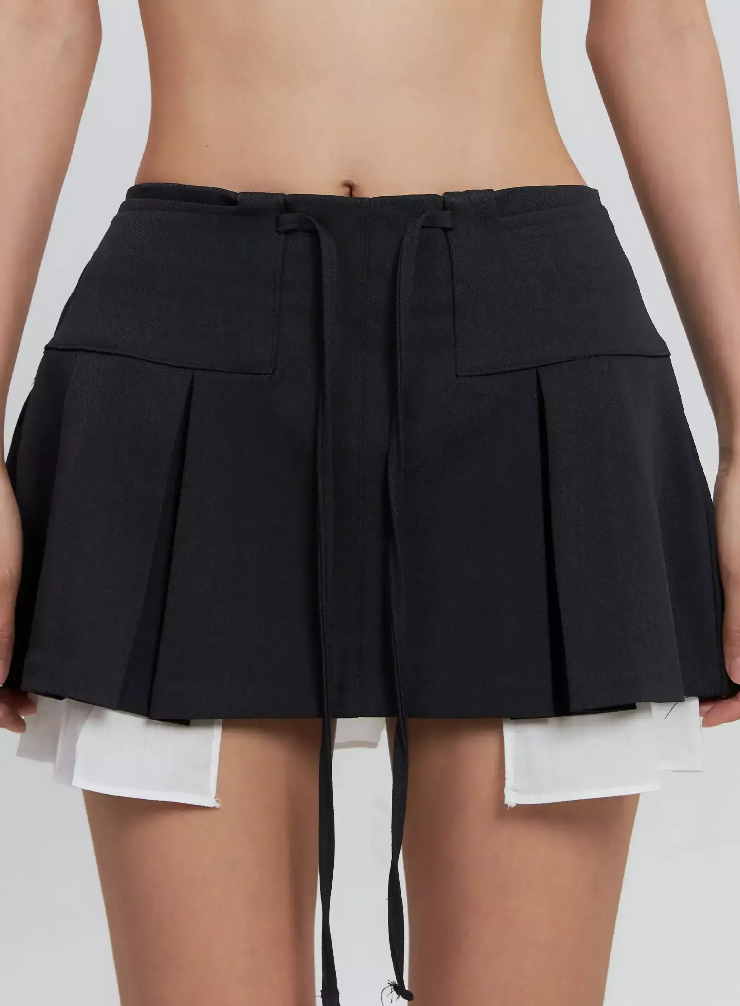 Layered Pleated Mini Skirt IS516 - Image 4