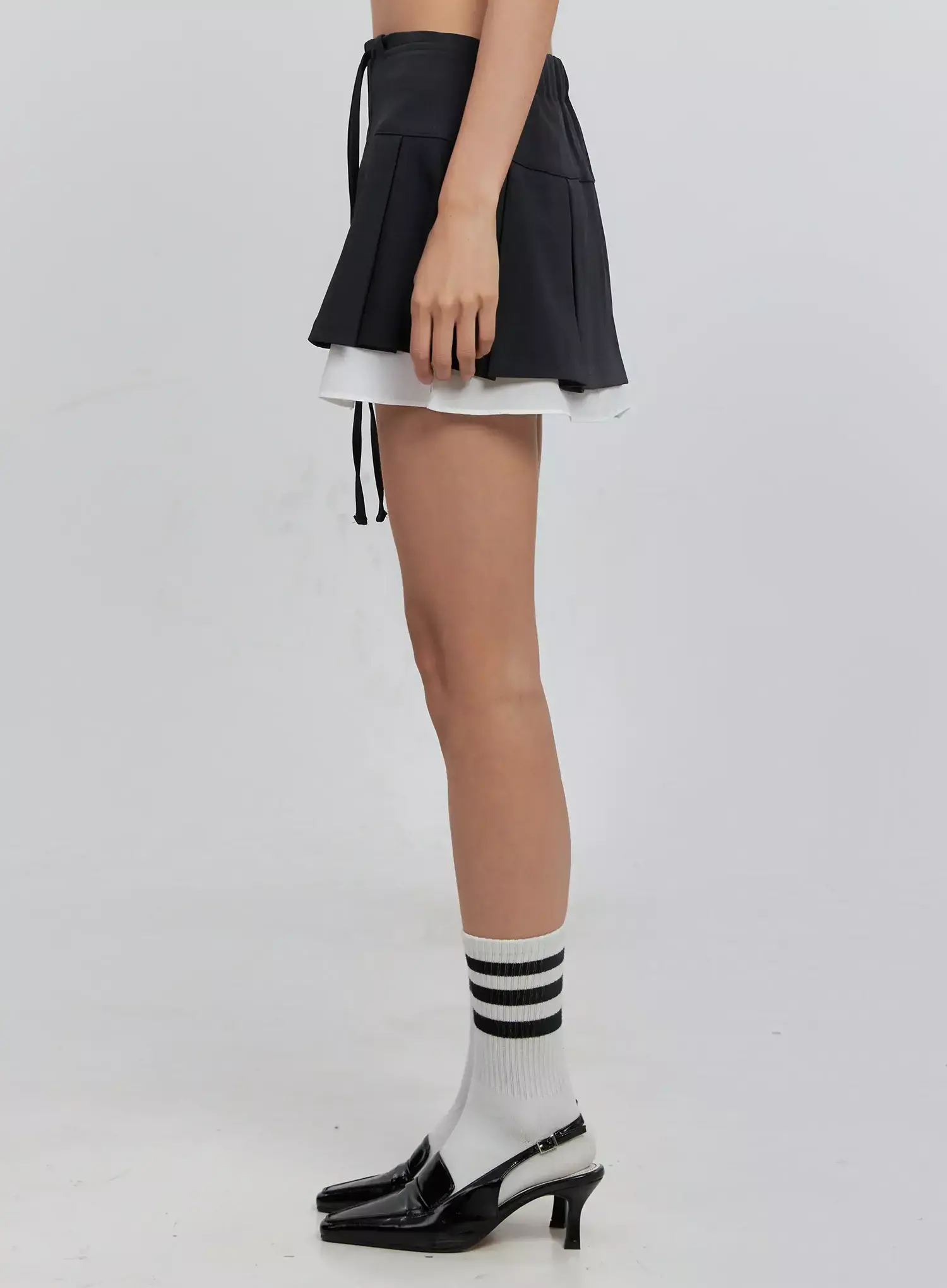 Layered Pleated Mini Skirt IS516 - Image 7