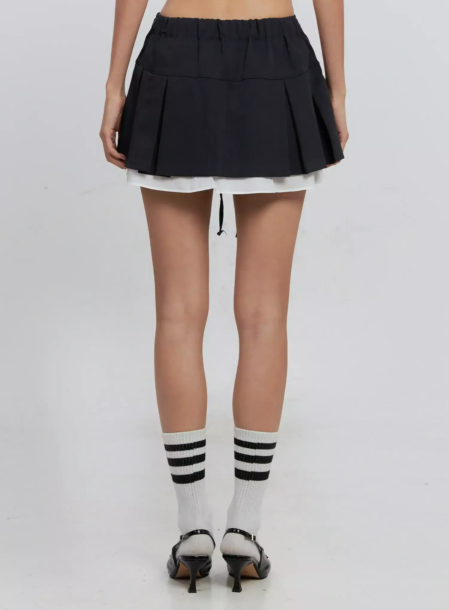 Layered Pleated Mini Skirt IS516 - Image 8
