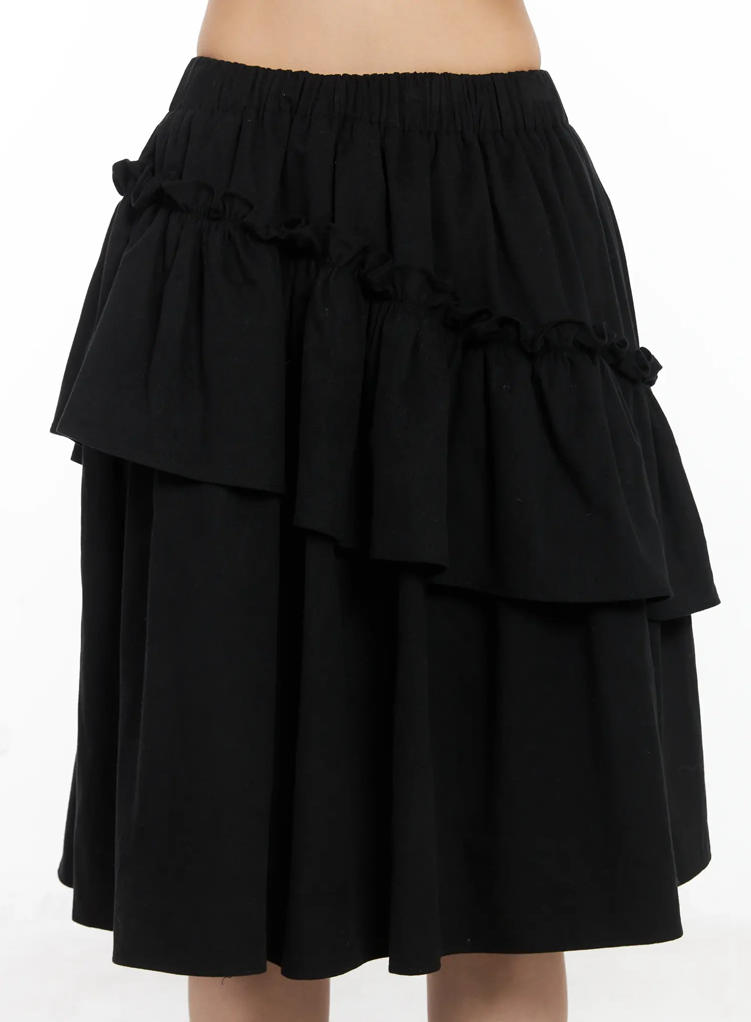 Layered Ruffle Flare Midi Skirt CD502 - Image 4