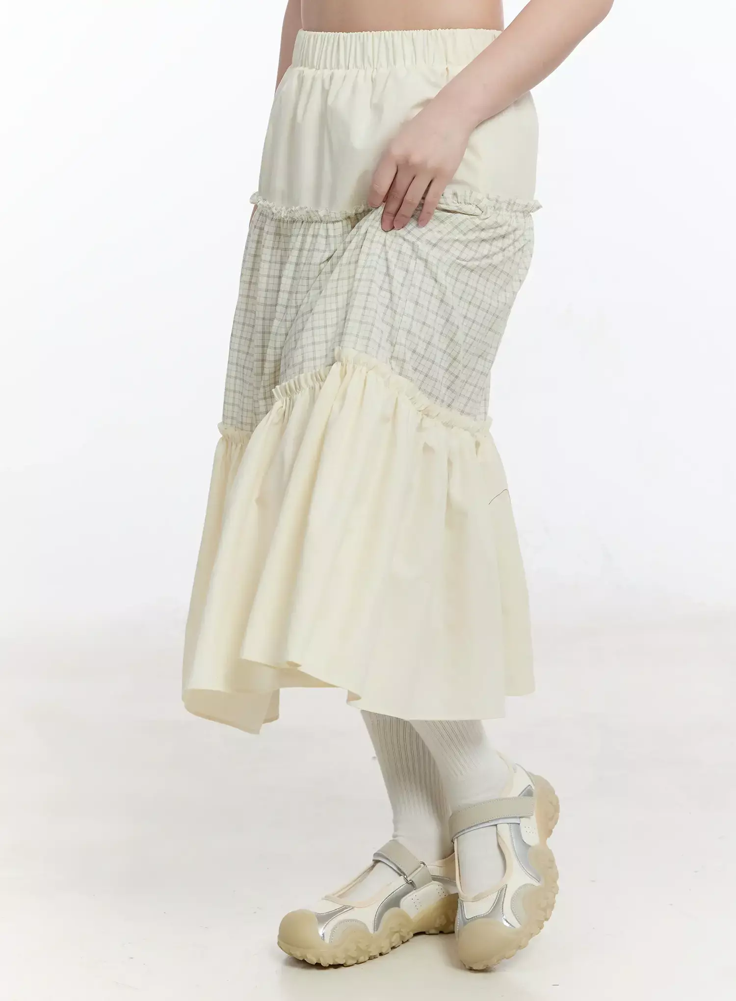 Layered Ruffle Long Skirt IM519 - Image 6