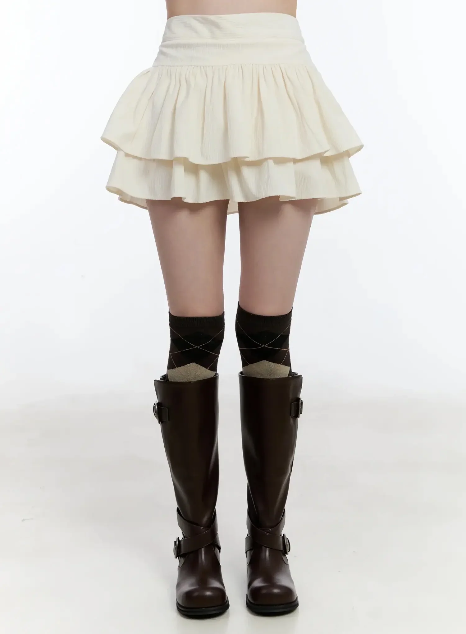 Layered Ruffle Skirt Pants ID526