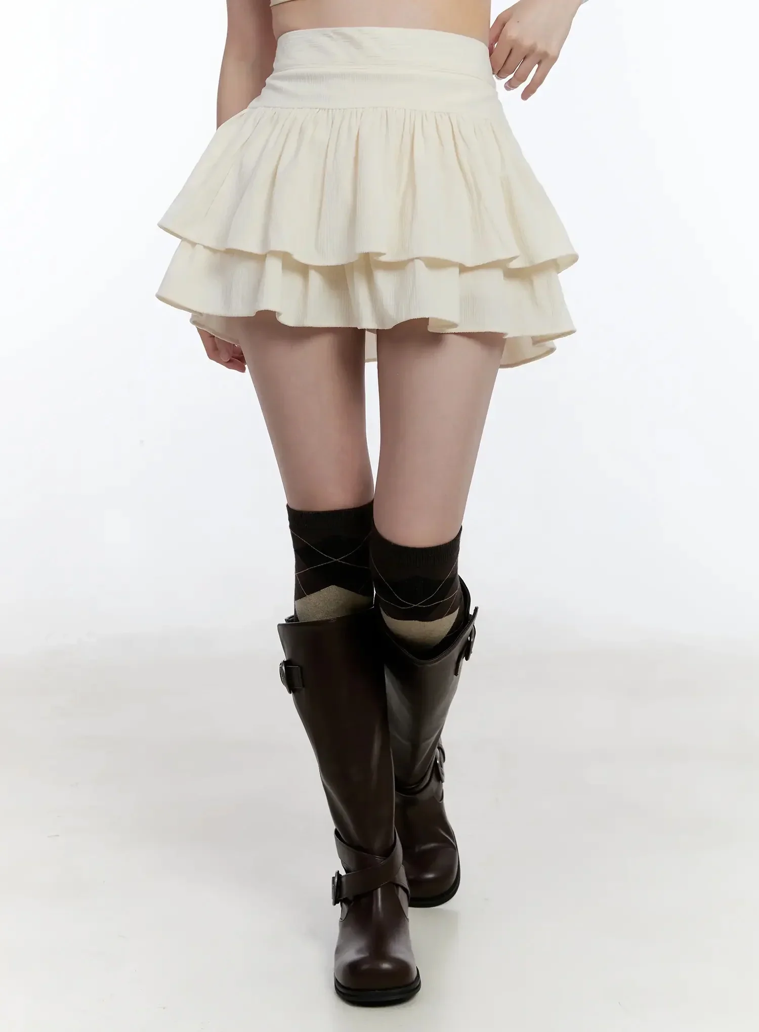 Layered Ruffle Skirt Pants ID526 - Image 10