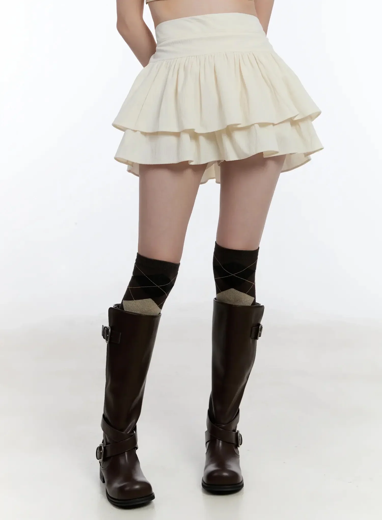 Layered Ruffle Skirt Pants ID526 - Image 5