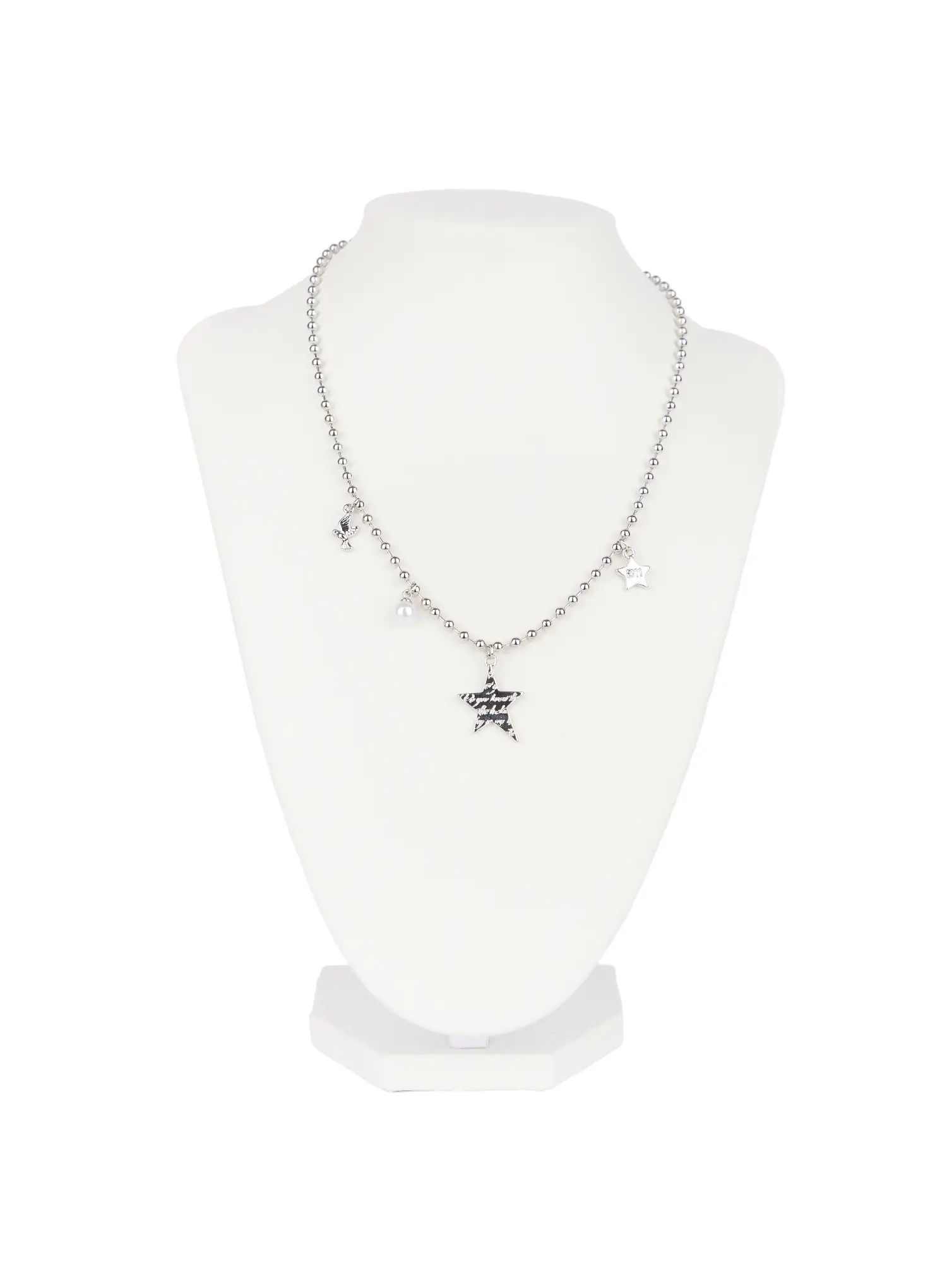 Layered Star Charm Necklace F502 - Image 4