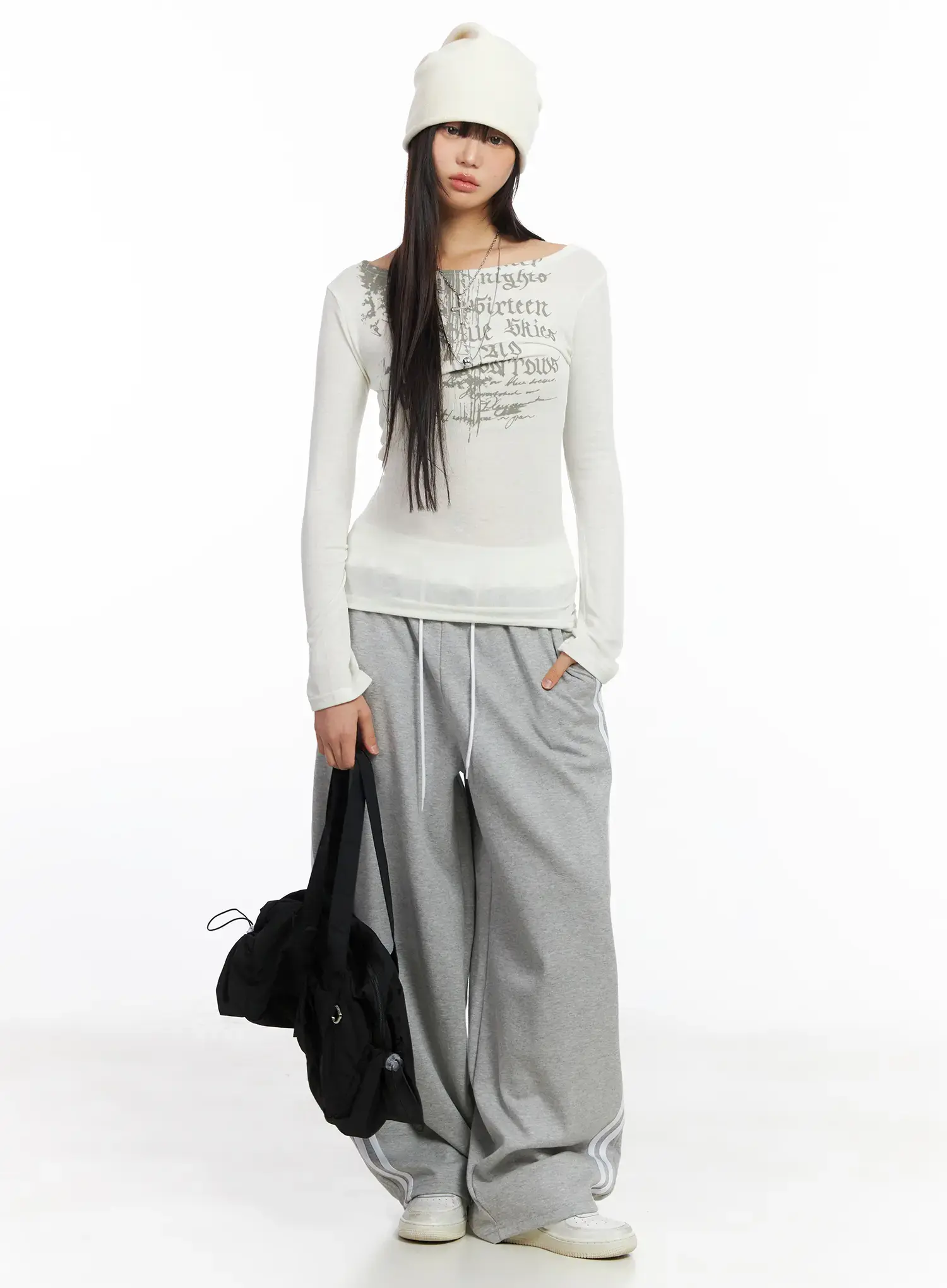 Layered Two-Tone Sweatpants CF506 - Image 2