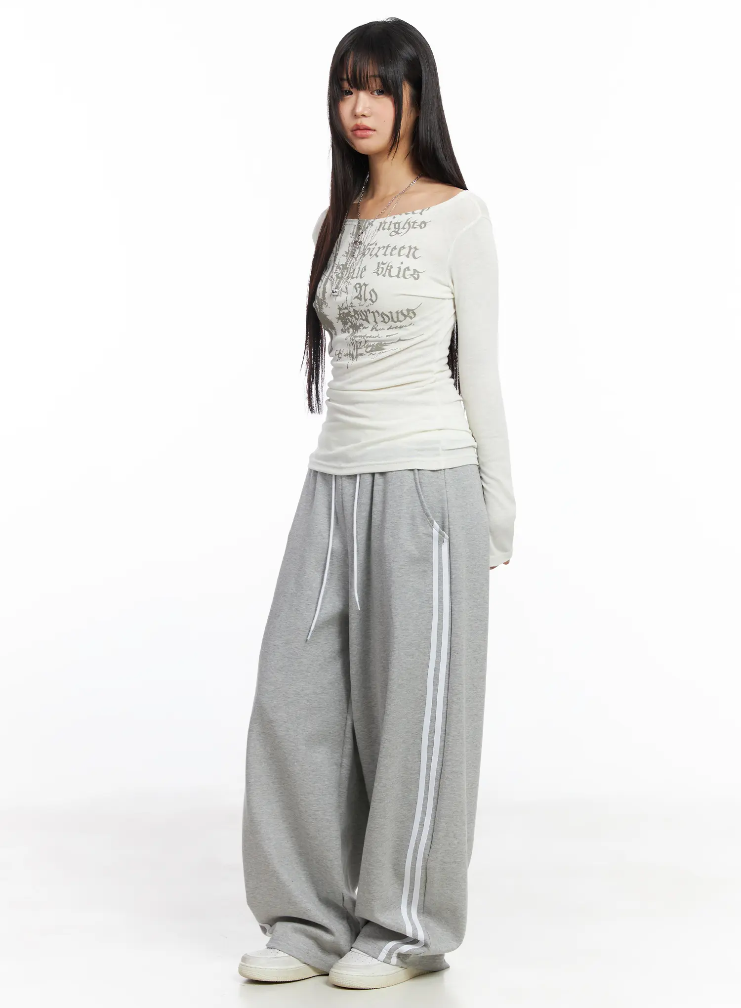 Layered Two-Tone Sweatpants CF506 - Image 8