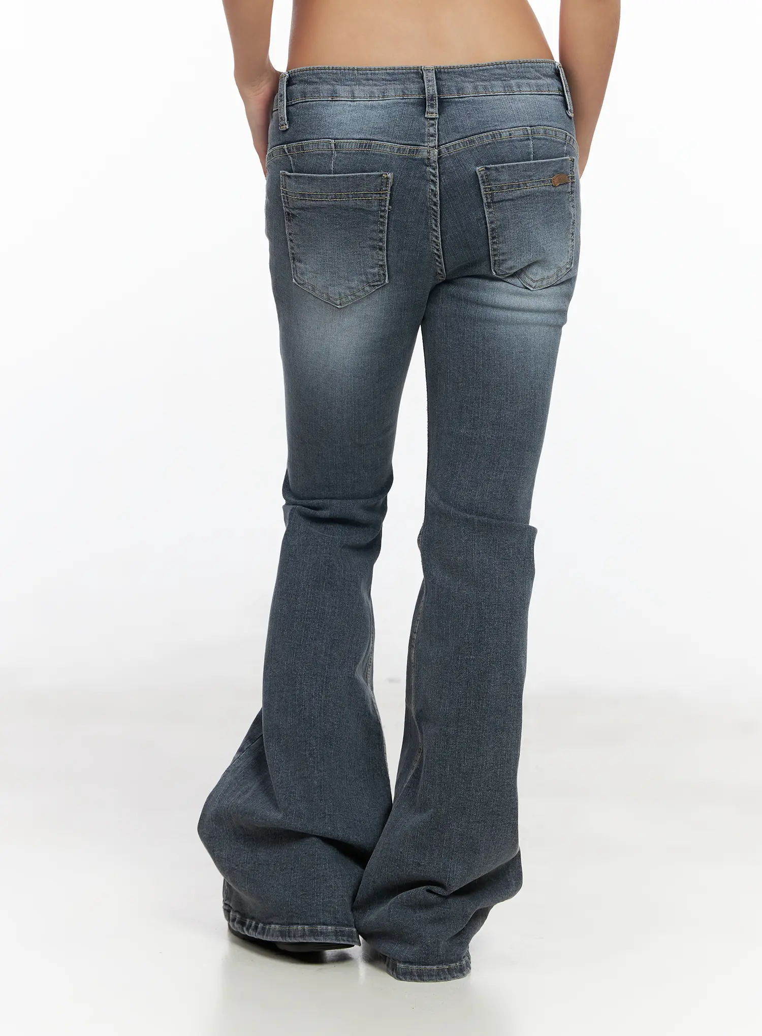 Lennon Vintage Grey Flared Jeans CF513 - Image 7
