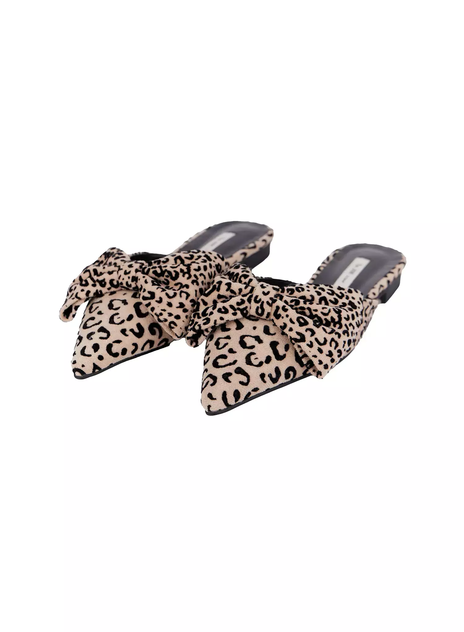 Leopard Print Bow Mule Flats IN503 - Image 13