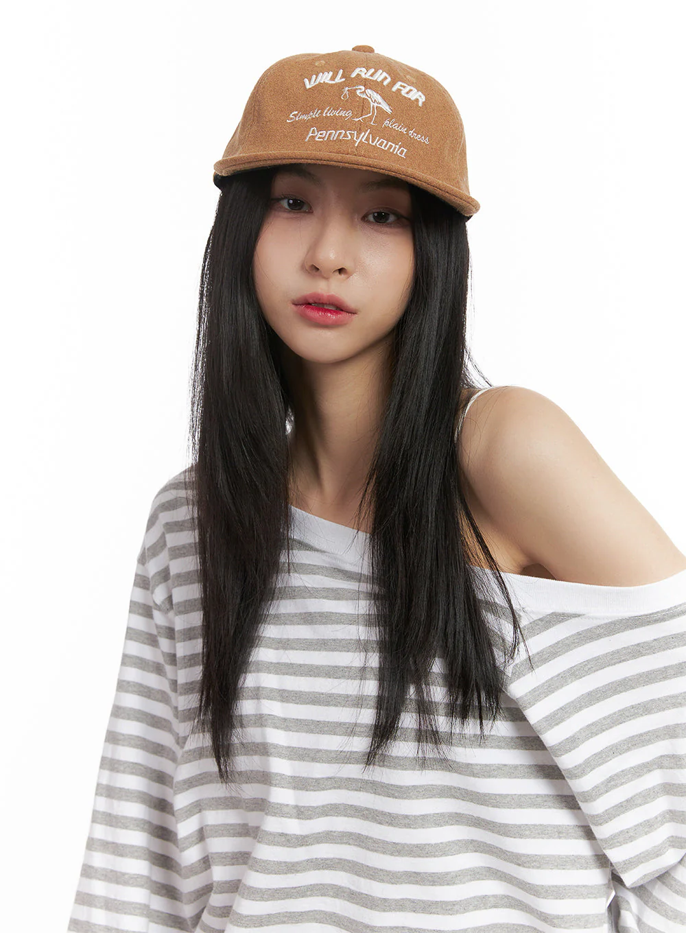 Lettering Embroidered Hat CN426 - Image 4