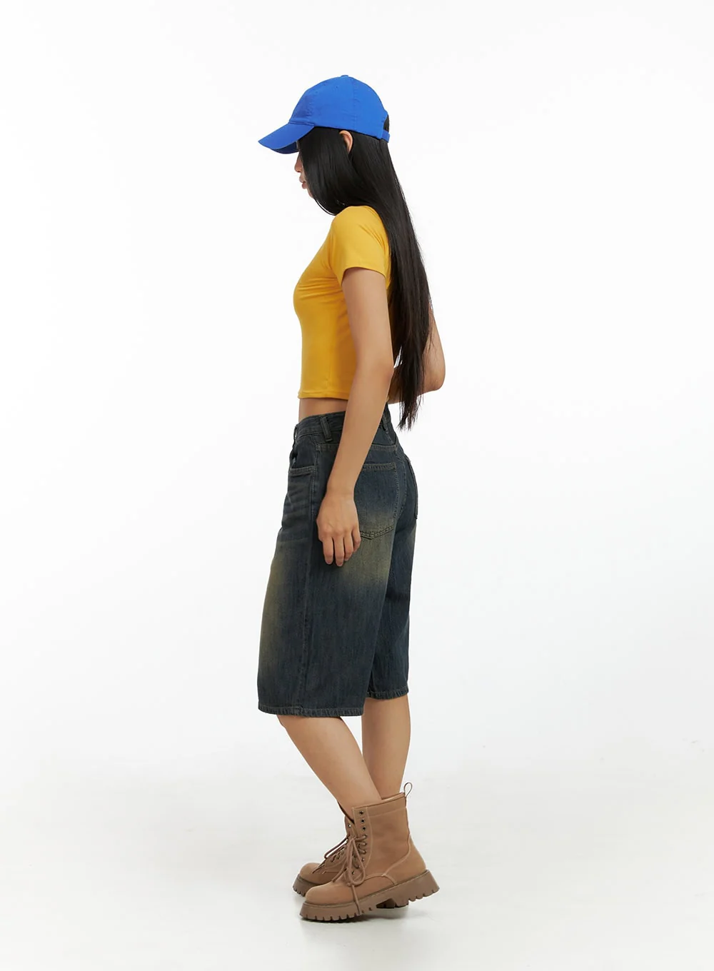 Lettering Sporty Crop Tee IL419 - Image 7