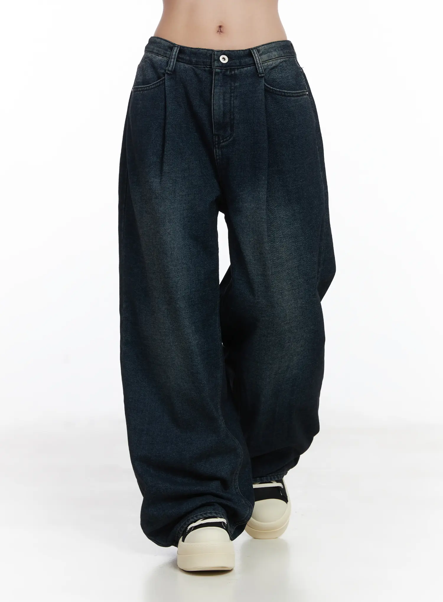 Lettie Fleece Pintuck Wide Leg Jeans CD529 - Image 10