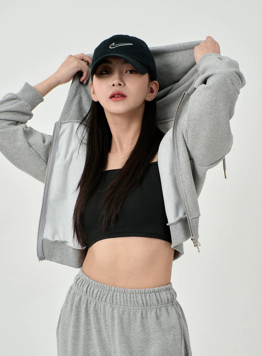 Lewkin Soft Basic Two Way Hoodie Zip Up C1210 - Image 28
