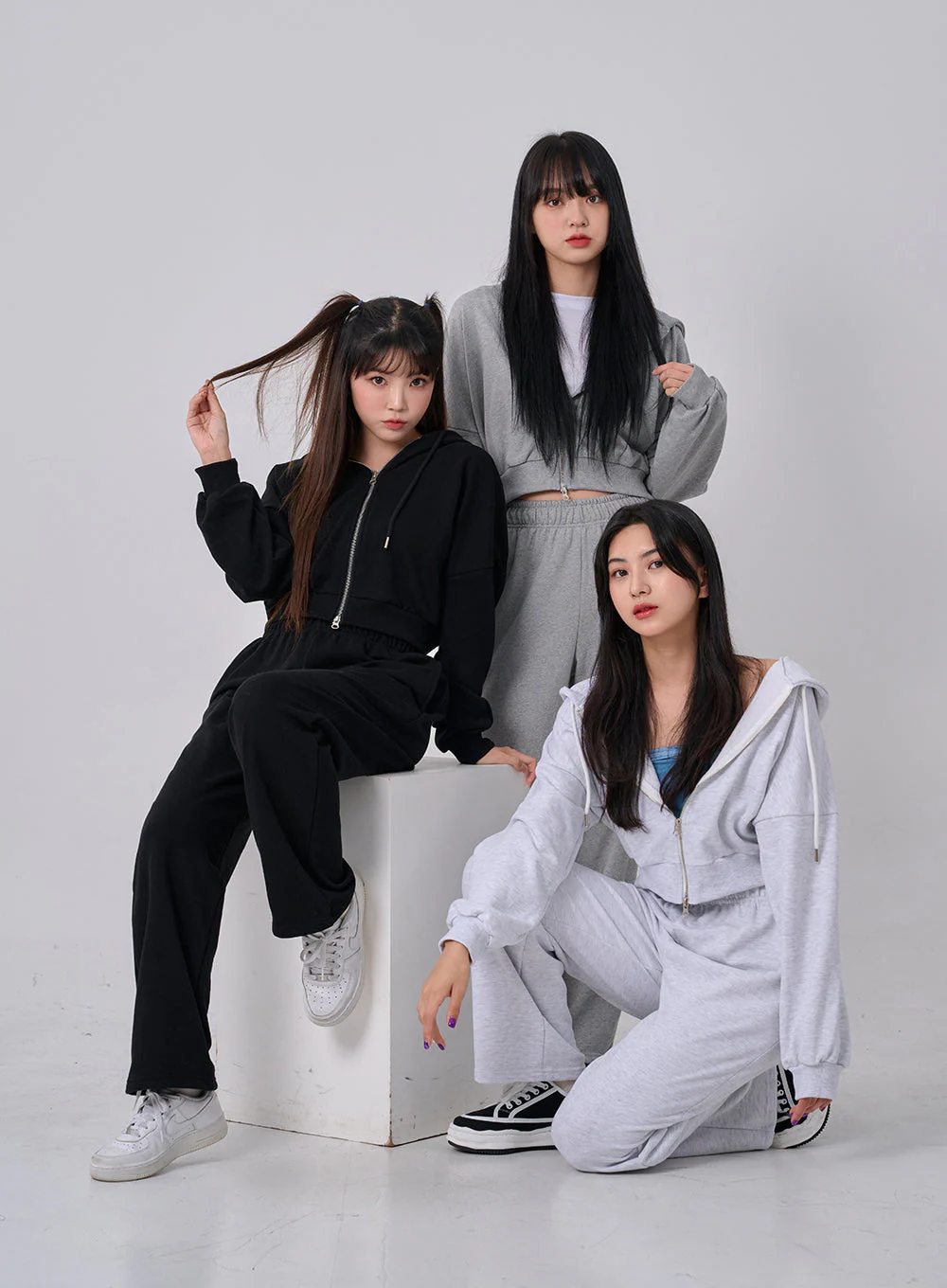 Lewkin Soft Basic Two Way Hoodie Zip Up C1210 - Image 30