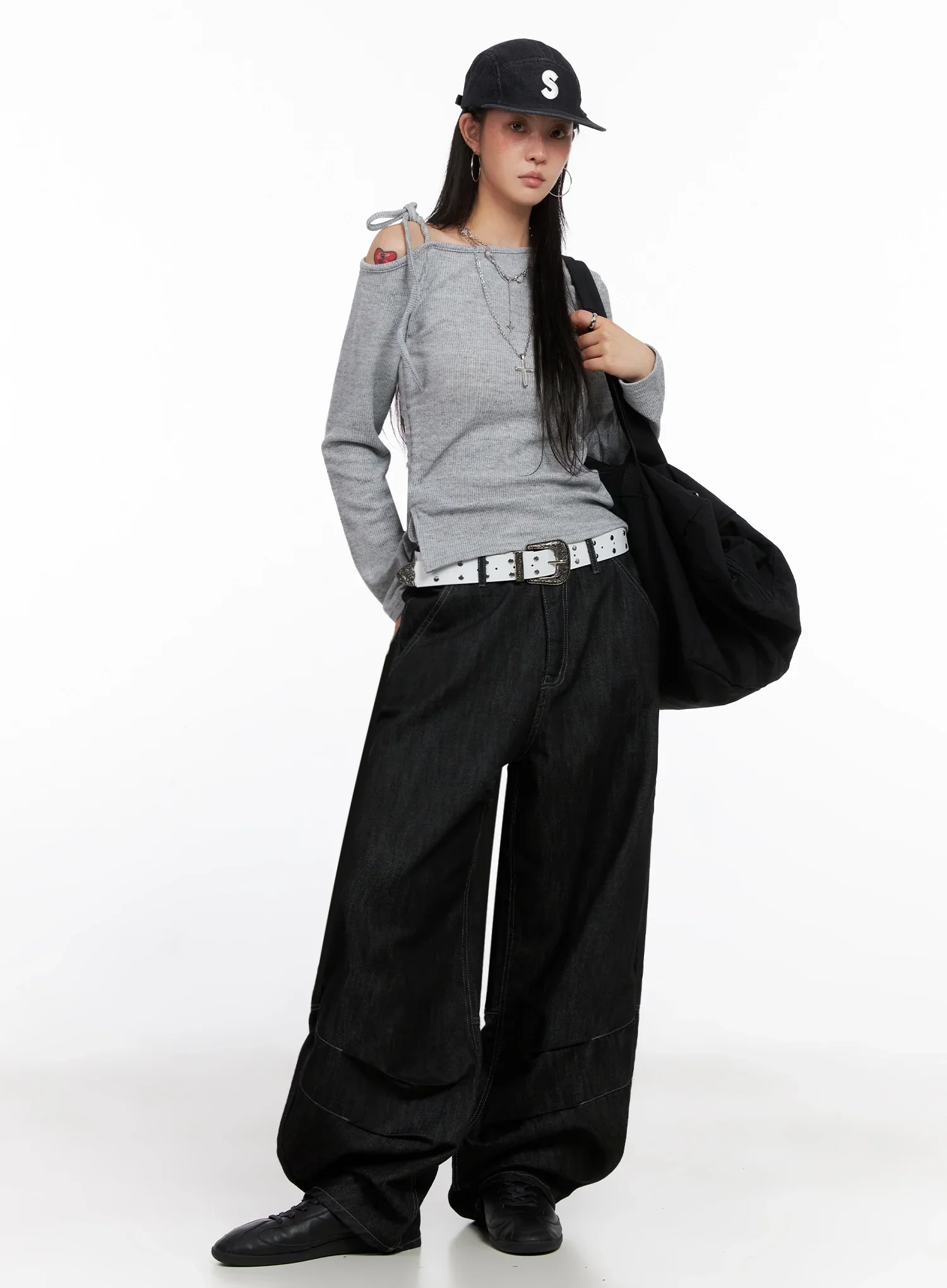 Leyla Pin-Tuck Wide-Leg Jeans IS515 - Image 13