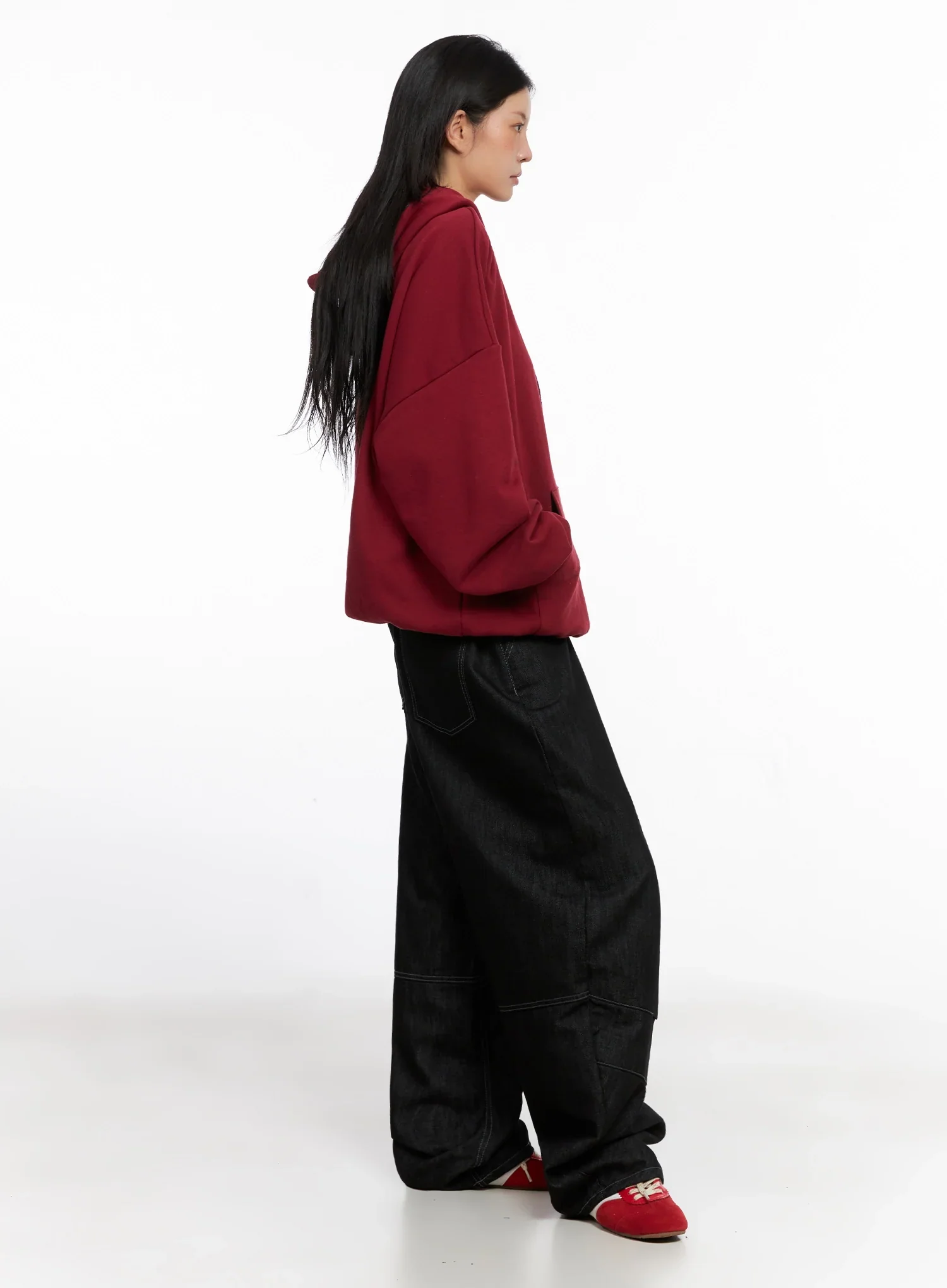 Leyla Pin-Tuck Wide-Leg Jeans IS515 - Image 6