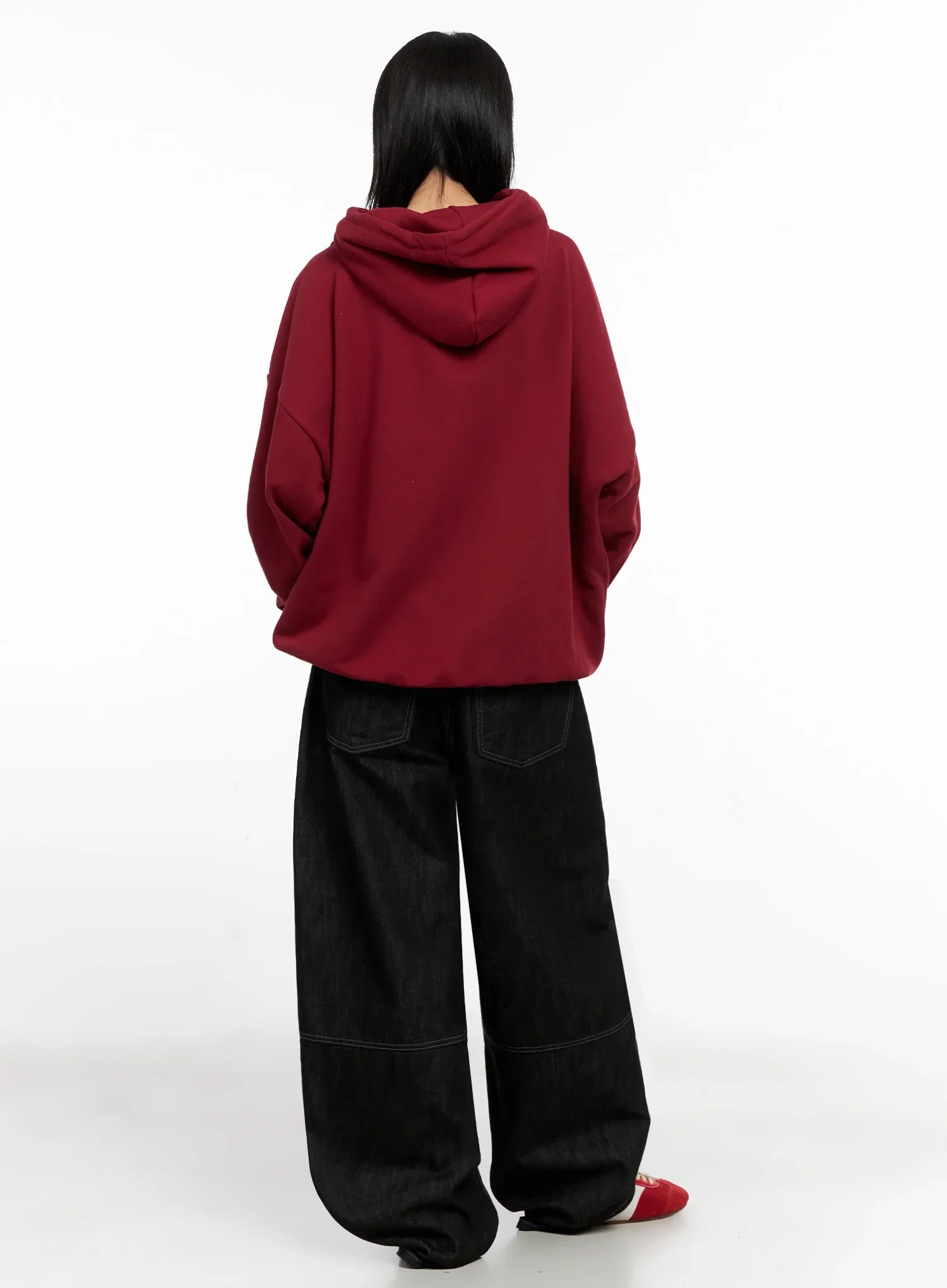 Leyla Pin-Tuck Wide-Leg Jeans IS515 - Image 7