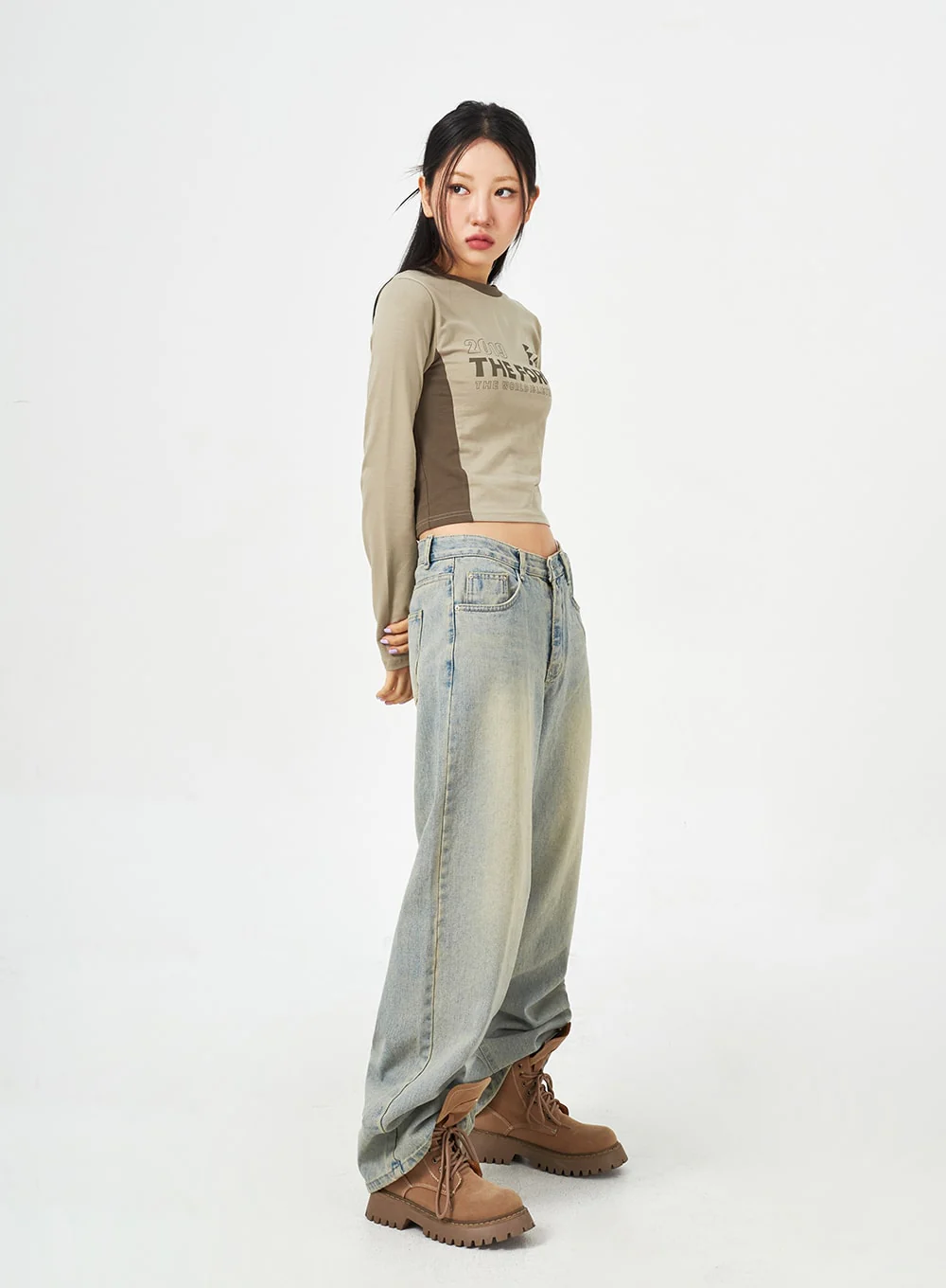 Light Blue Baggy Jeans CM323 - Image 4