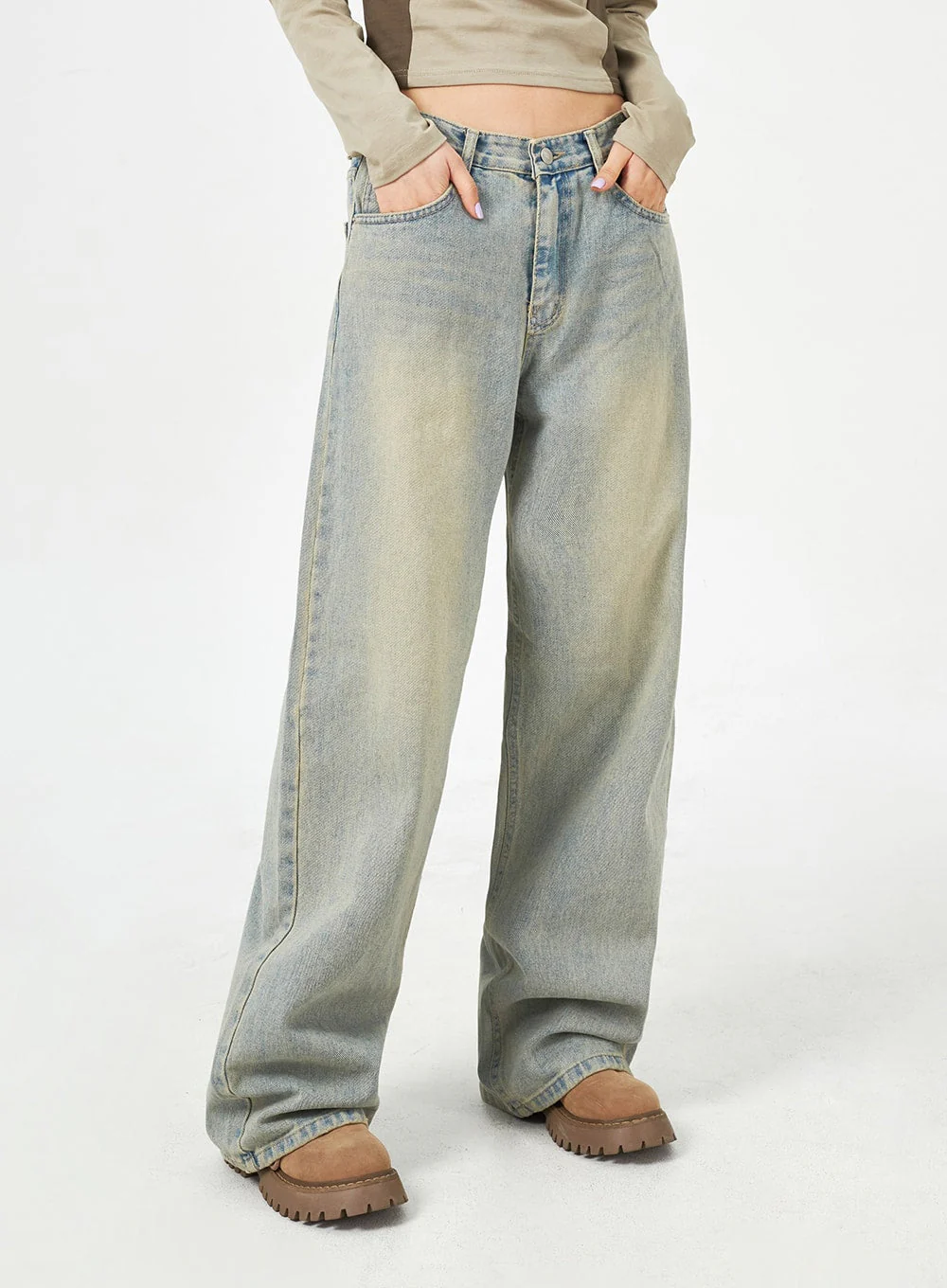 Light Blue Baggy Jeans CM323 - Image 5