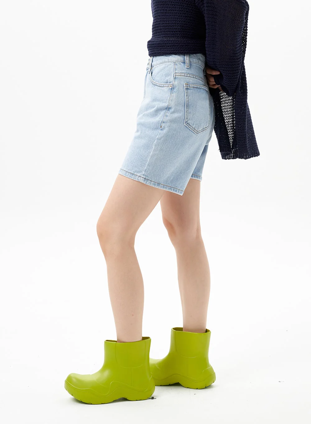 Light Blue Denim Shorts OU312 - Image 5