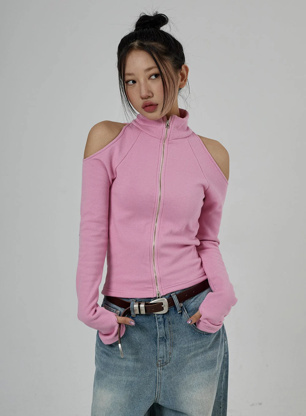 Light Wash Baggy Jeans Unisex CD26 - Image 11