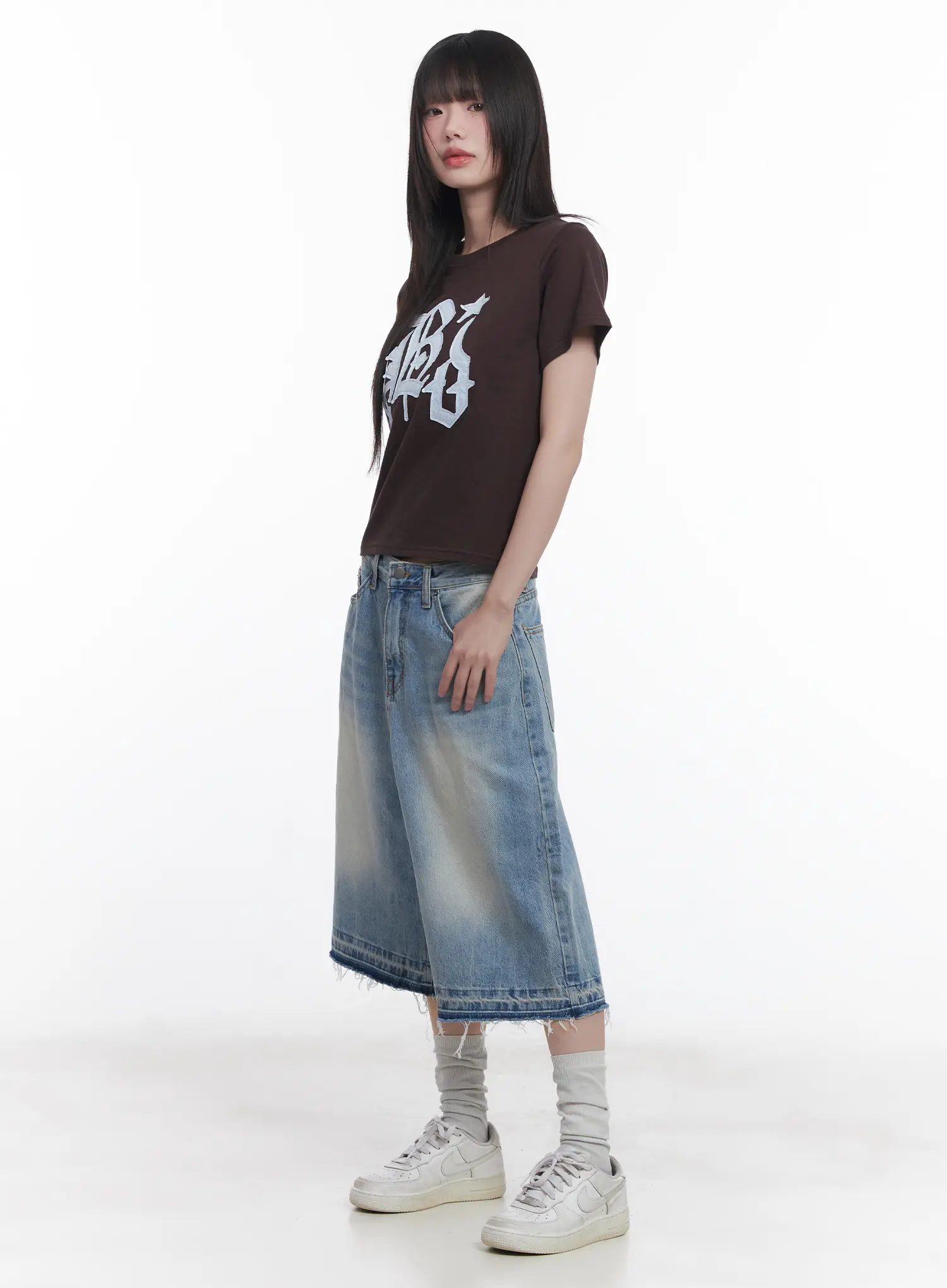 Light Wash Vintage Jorts CU519 - Image 4