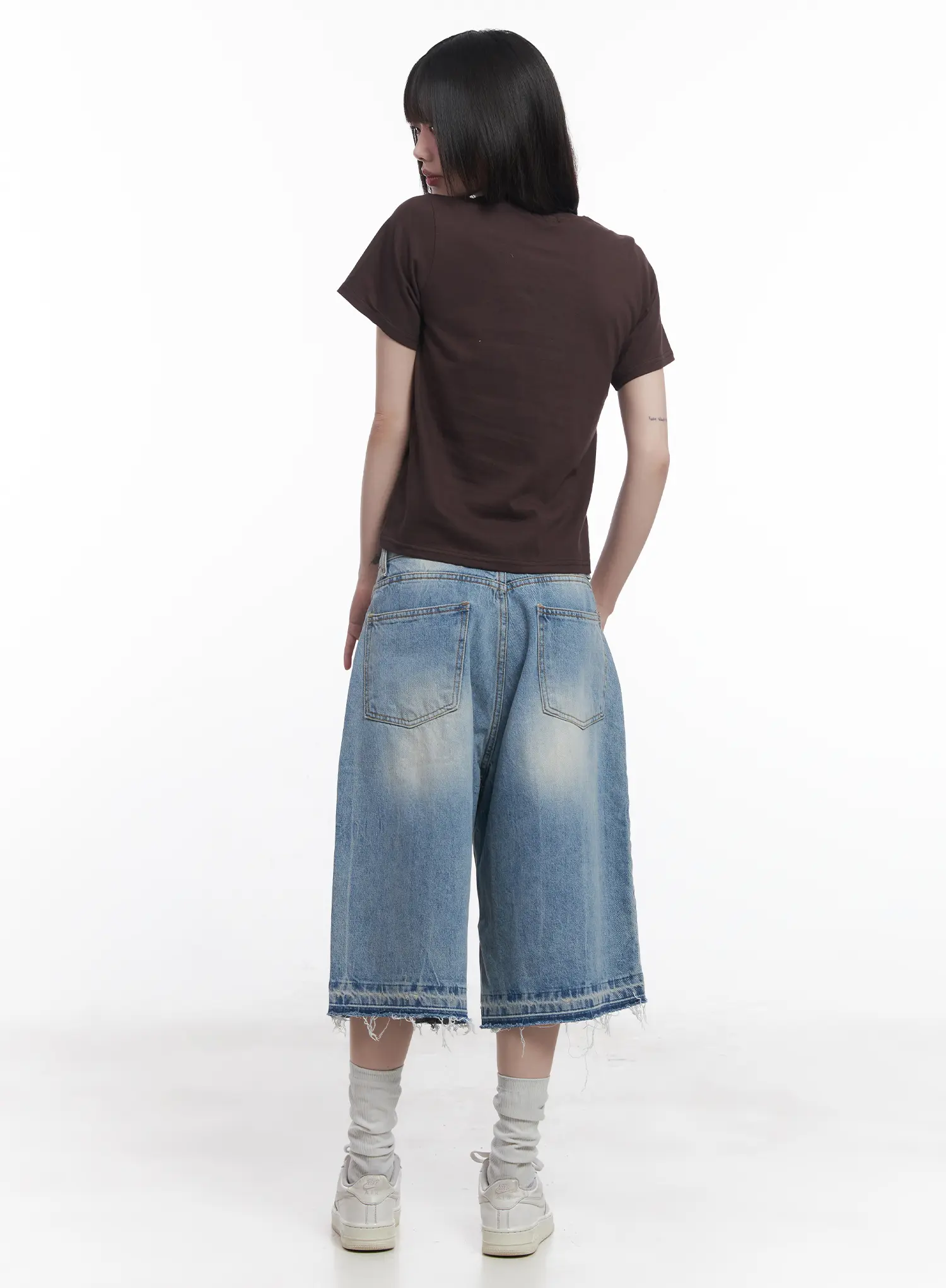 Light Wash Vintage Jorts CU519 - Image 7