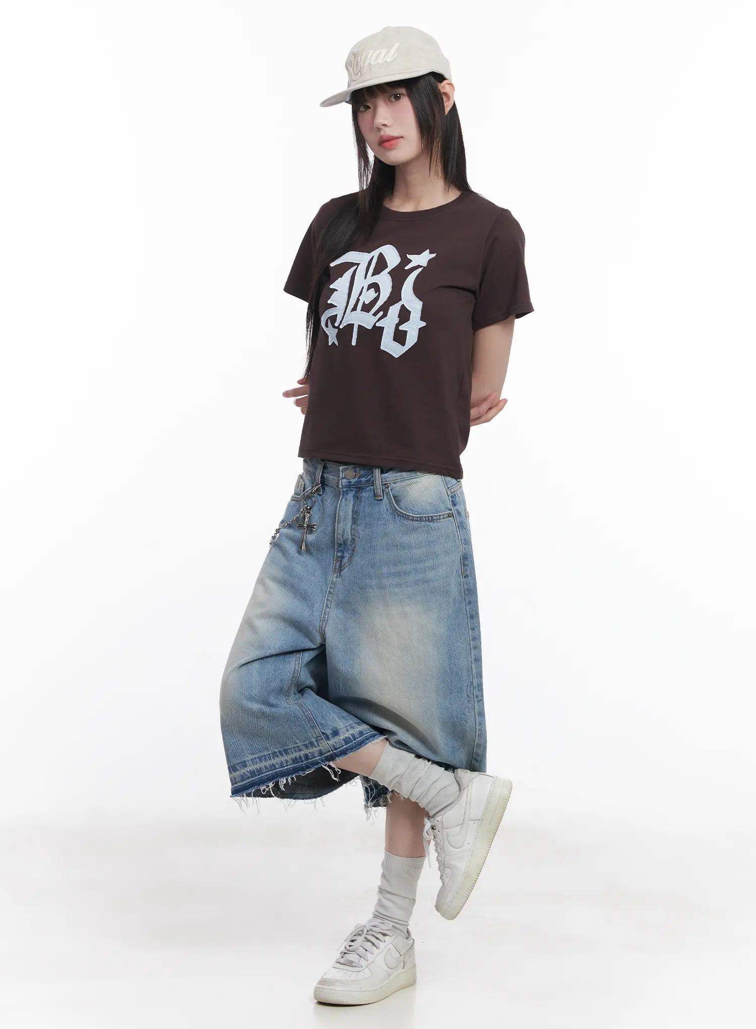 Light Wash Vintage Jorts CU519 - Image 9
