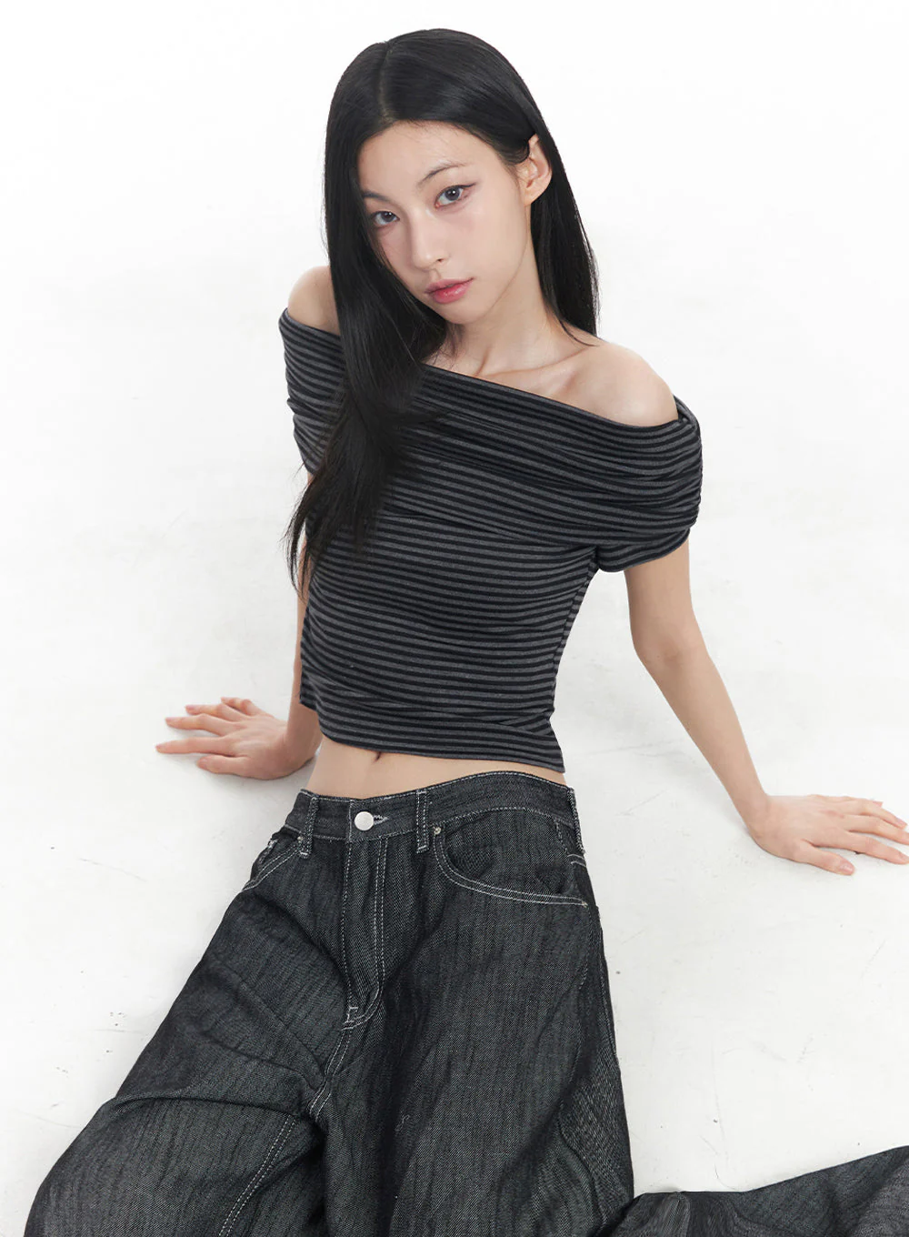 Lilli Wide-Leg Baggy Jeans IY516 - Image 11