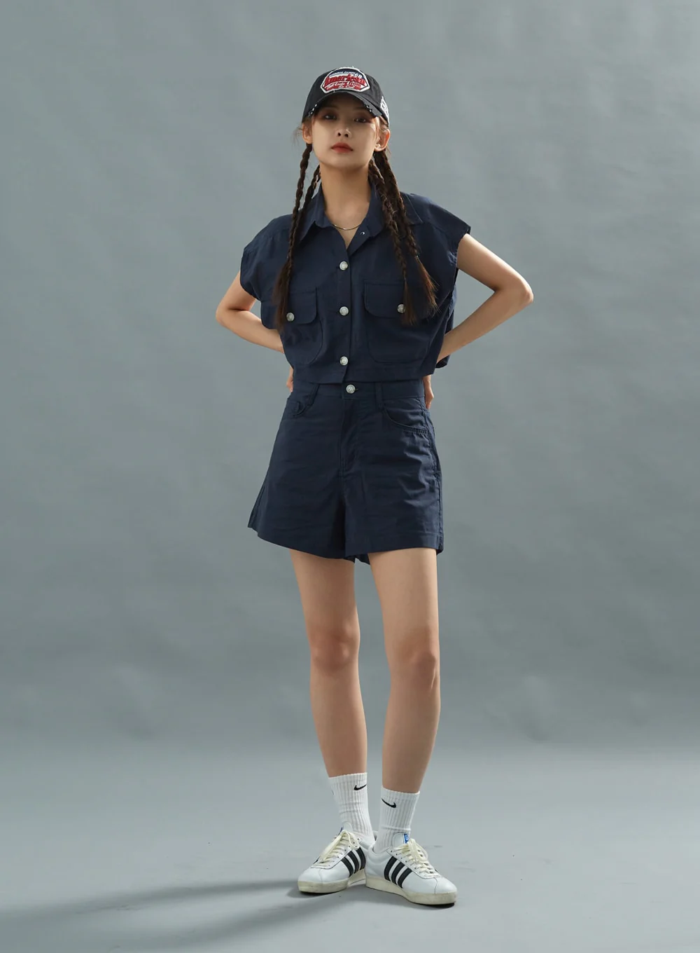 Linen Crop Shirt CU22 - Image 3