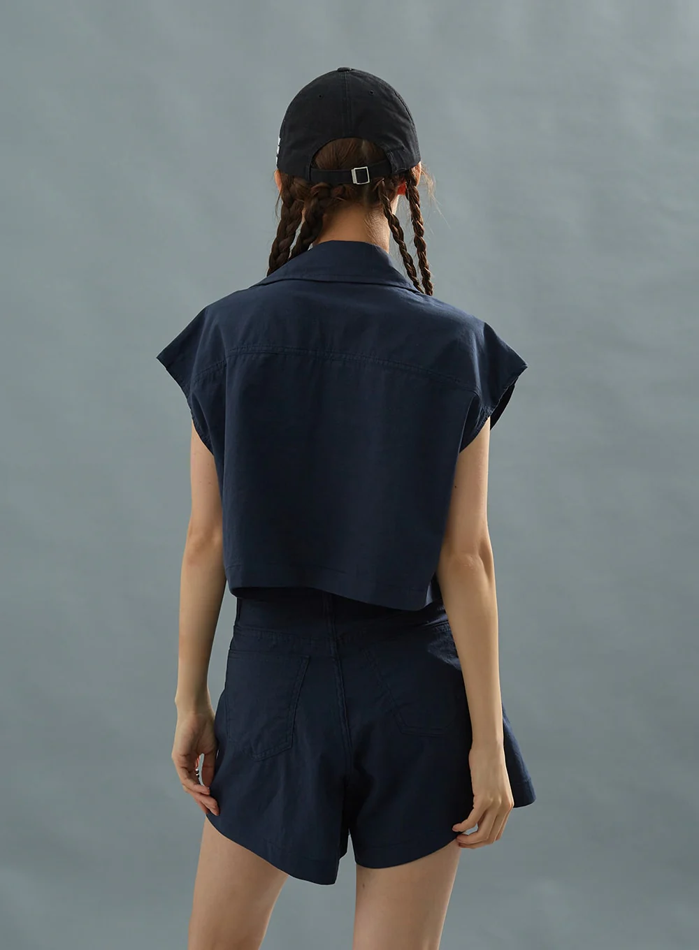 Linen Crop Shirt CU22 - Image 6