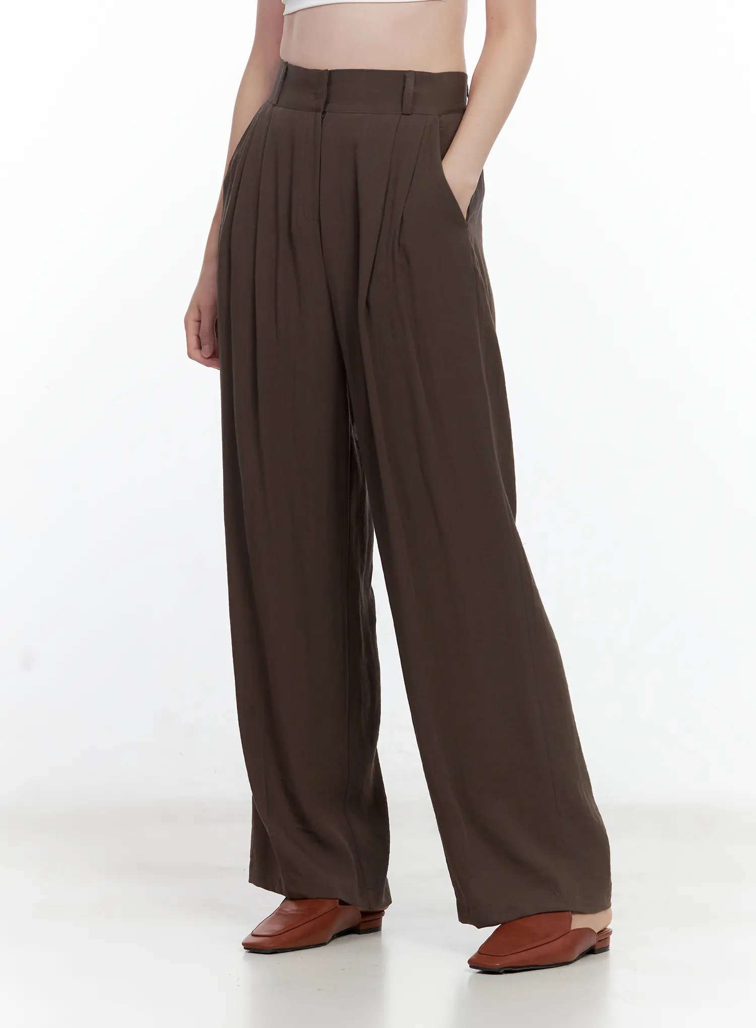 Linen Wide-Leg Trousers CL502 - Image 2