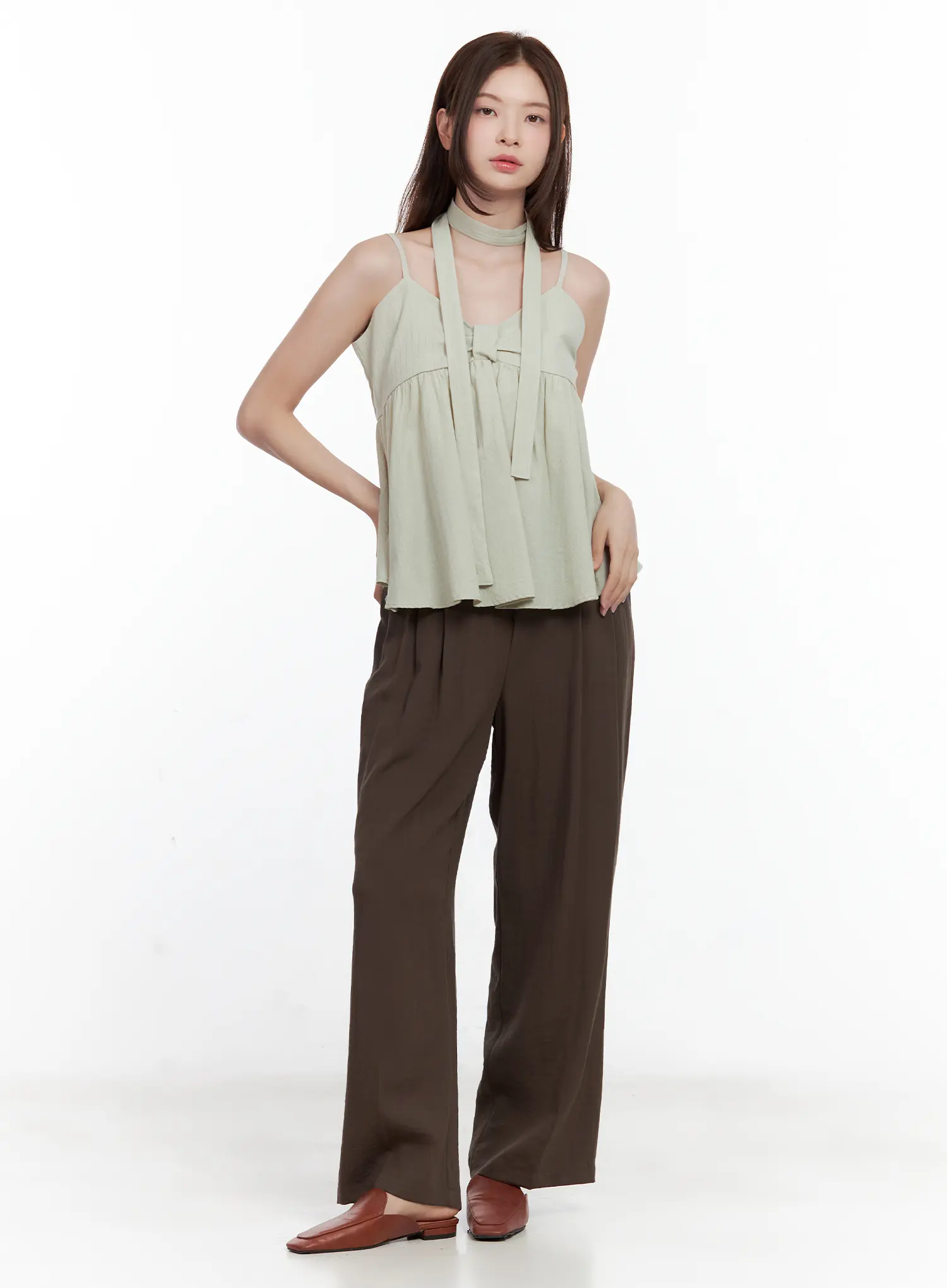 Linen Wide-Leg Trousers CL502 - Image 5