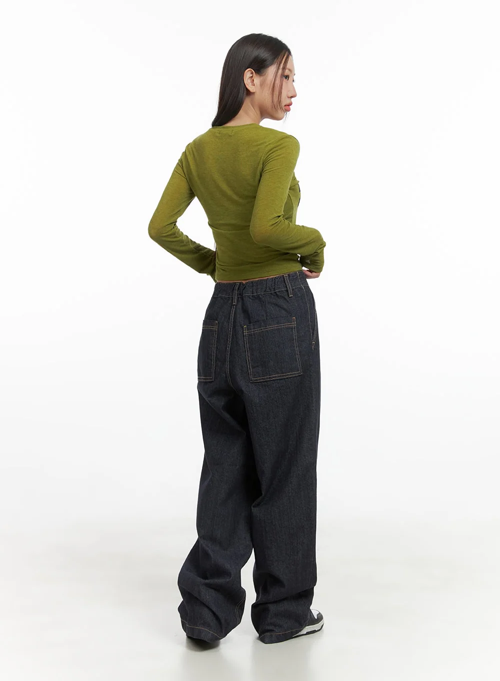 Lola Pintuck Baggy Jeans CO402 - Image 4