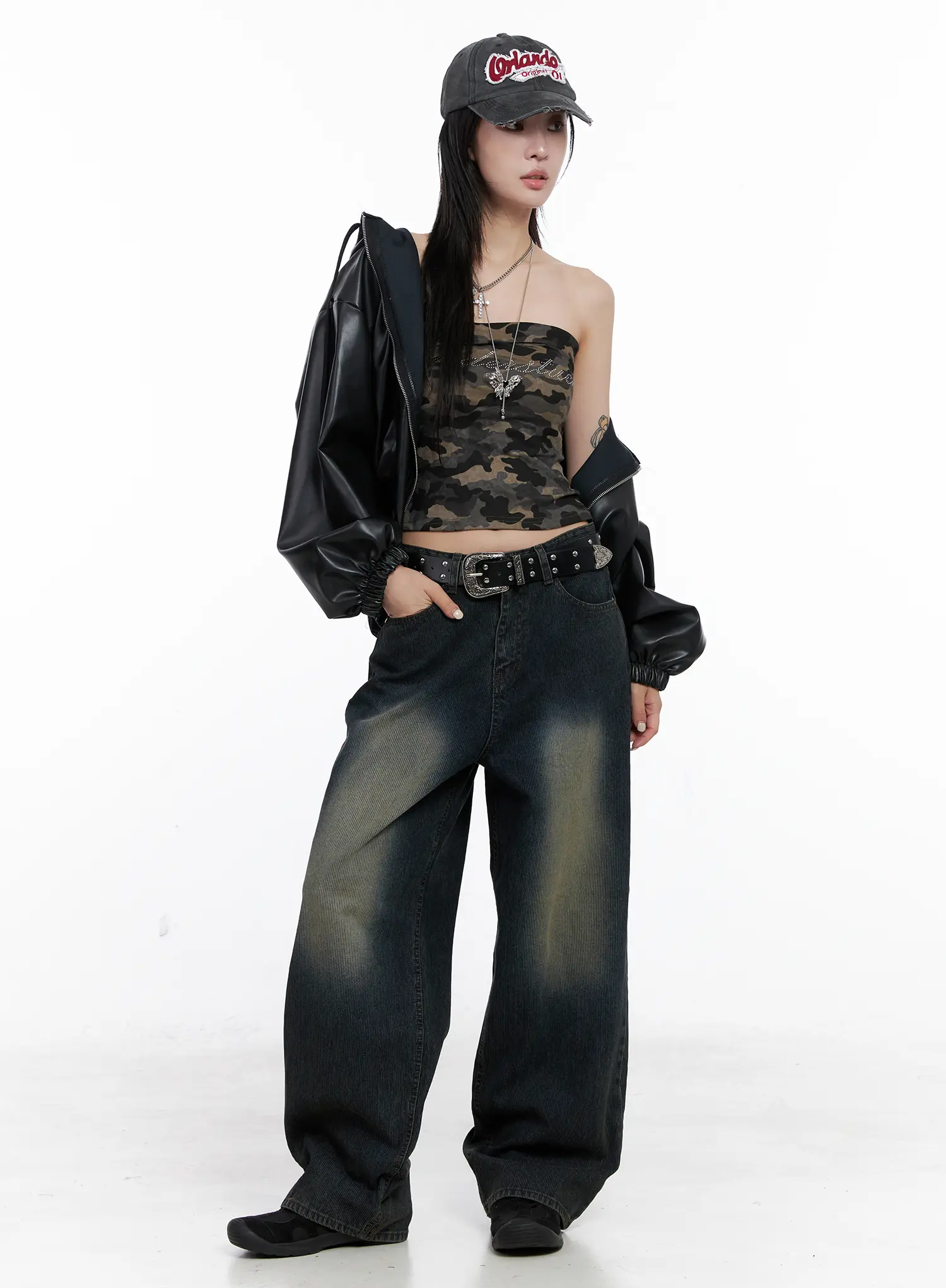 London Faded Baggy Jeans CS510 - Image 2