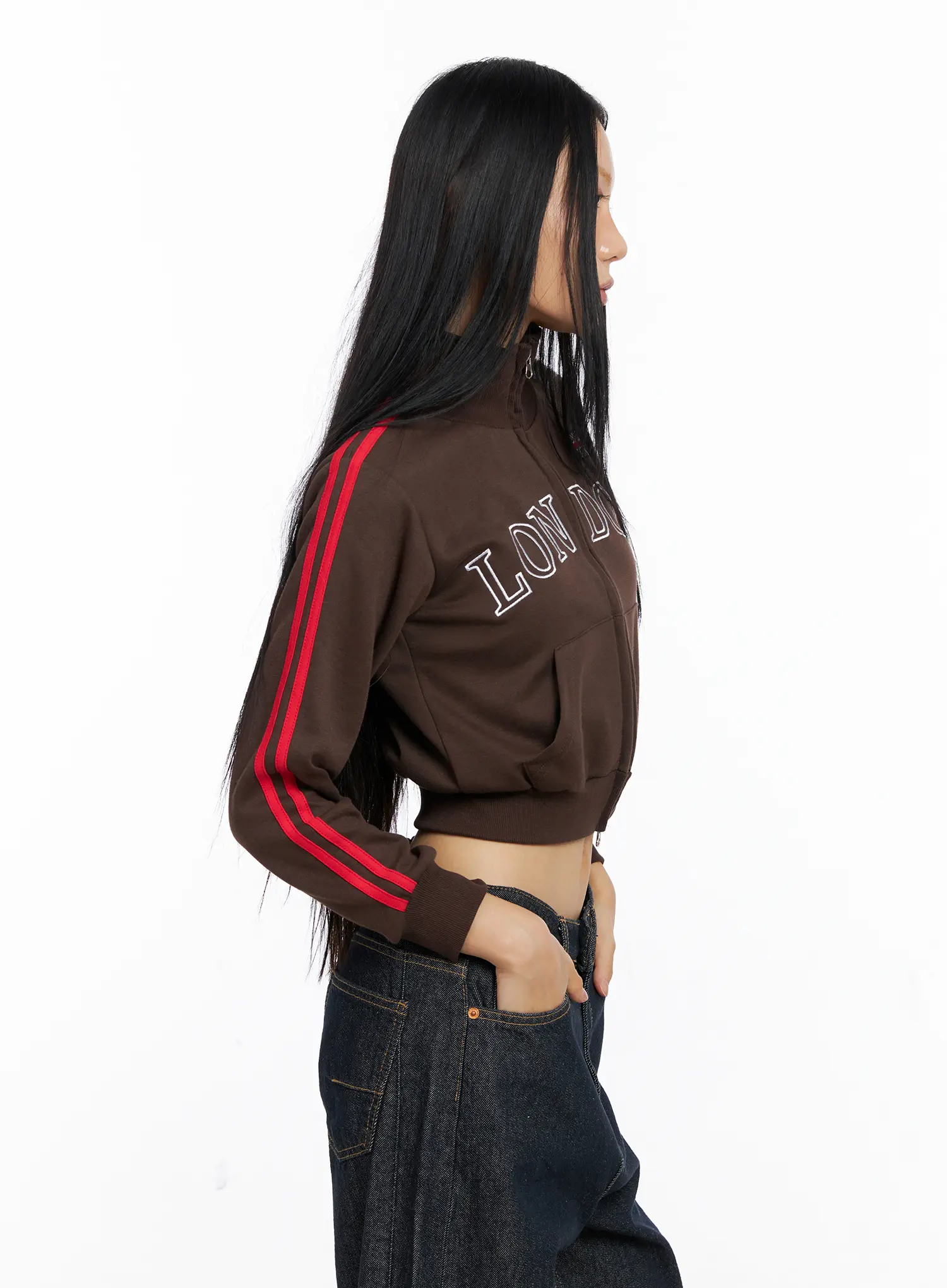 London Sporty Cropped Track Jacket CS511 - Image 8