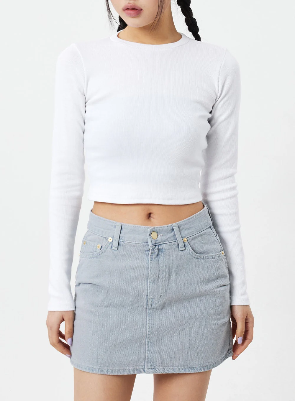Long Sleeve Cropped Top CM324 - Image 2