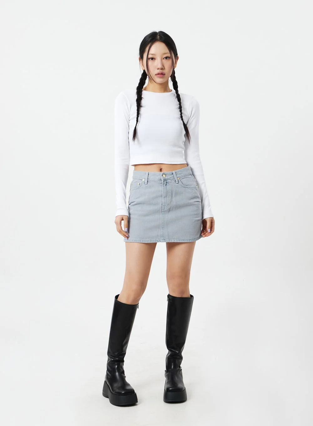 Long Sleeve Cropped Top CM324 - Image 3
